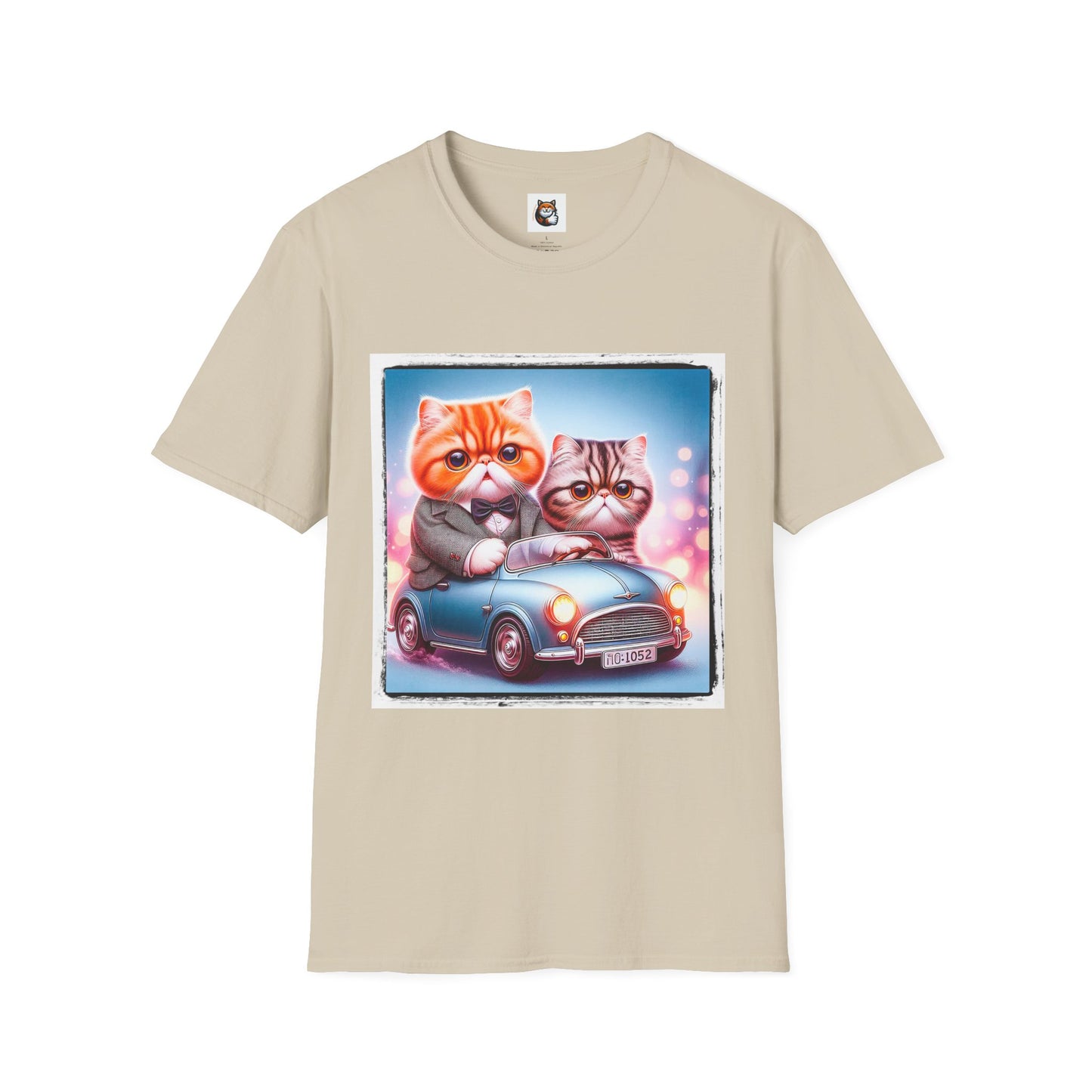 Wacky Exotic Shorthair Cat Unisex Softstyle T-Shirt