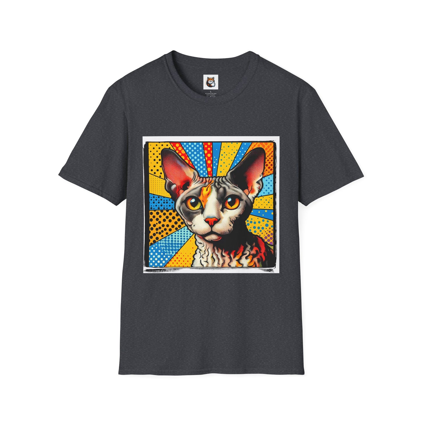 Devon Rex Comic book  Unisex Softstyle T-Shirt