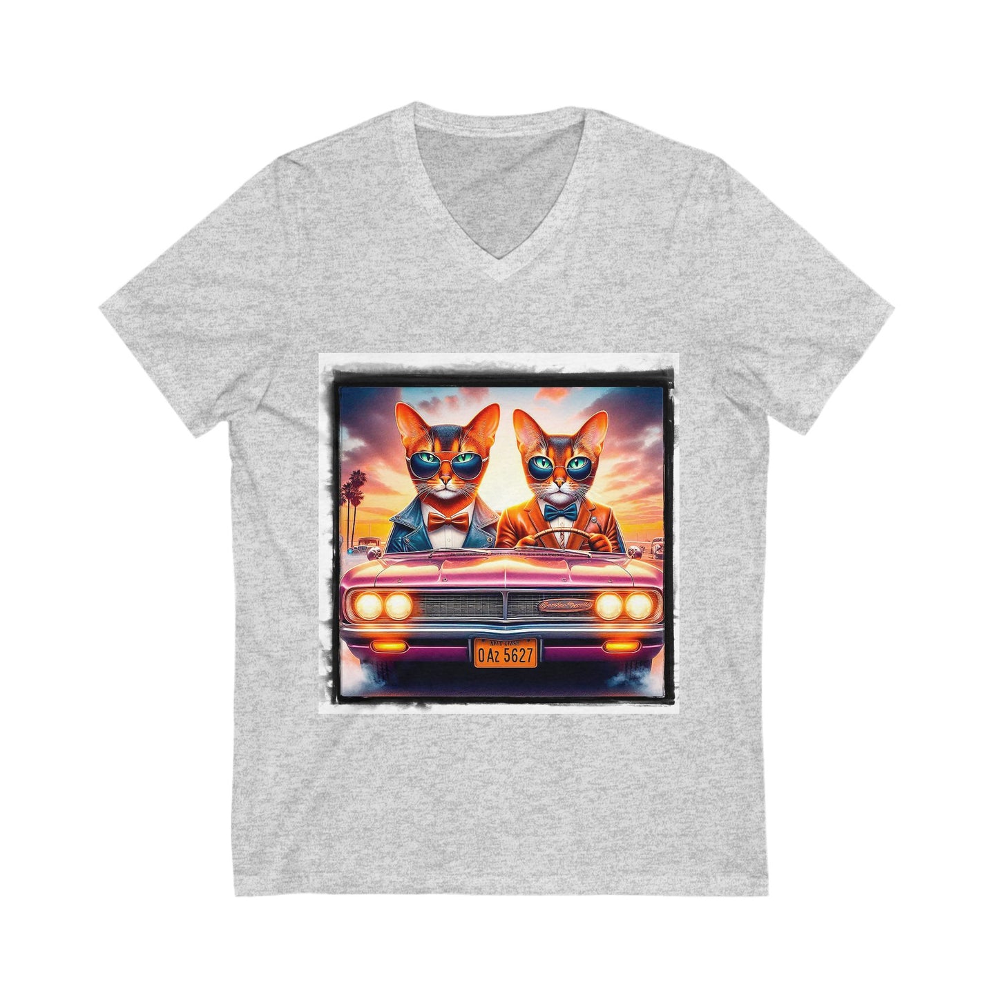Wacky pink Unisex Jersey Short Sleeve V-Neck Tee
