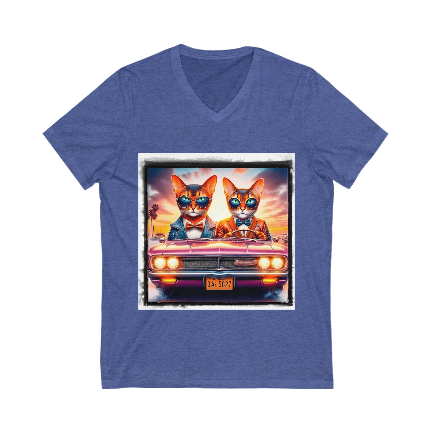 Wacky pink Unisex Jersey Short Sleeve V-Neck Tee