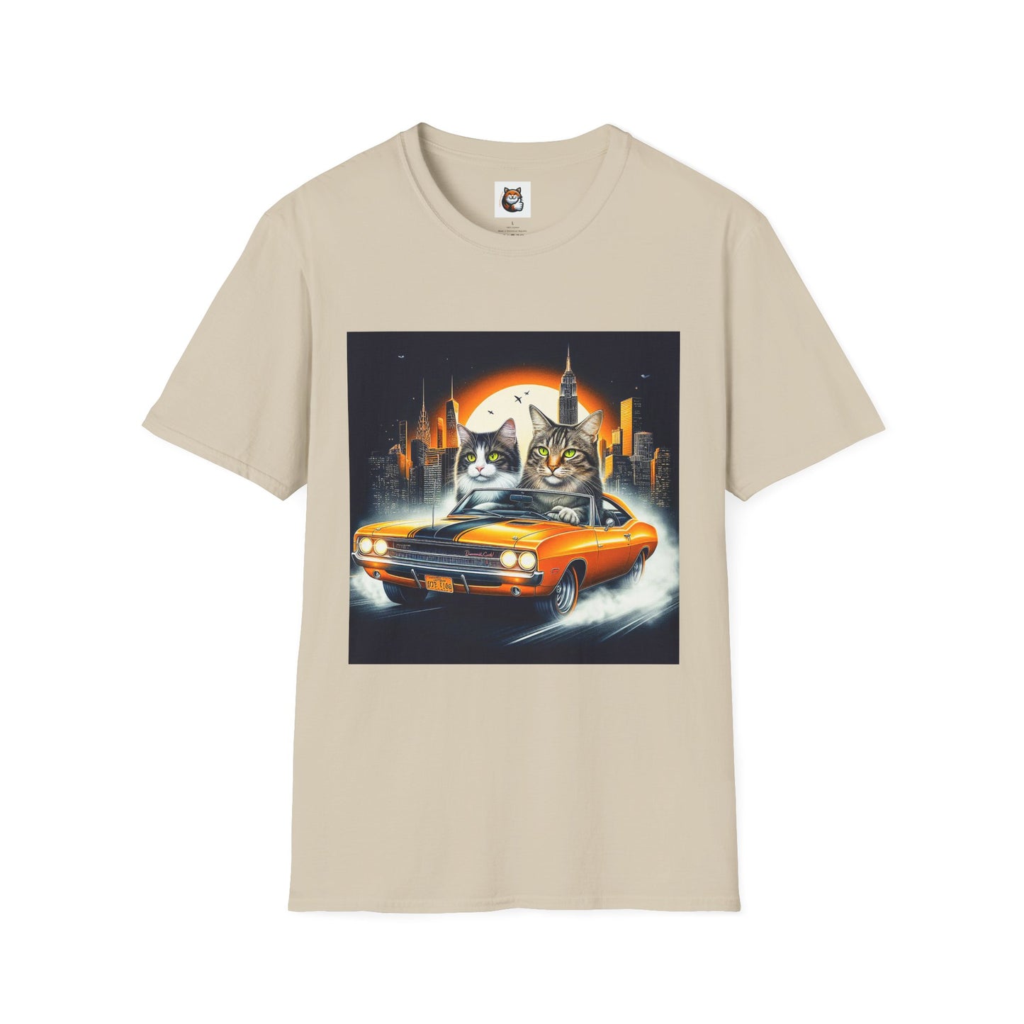 Wacky Domestic Cat Unisex Softstyle T-Shirt