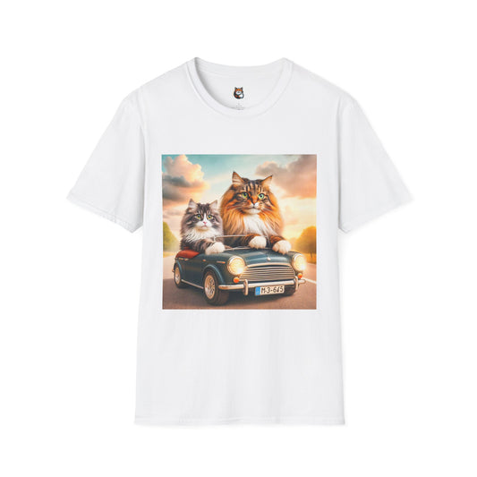 Wacky Norwegian Forest Cat Unisex Softstyle T-Shirt