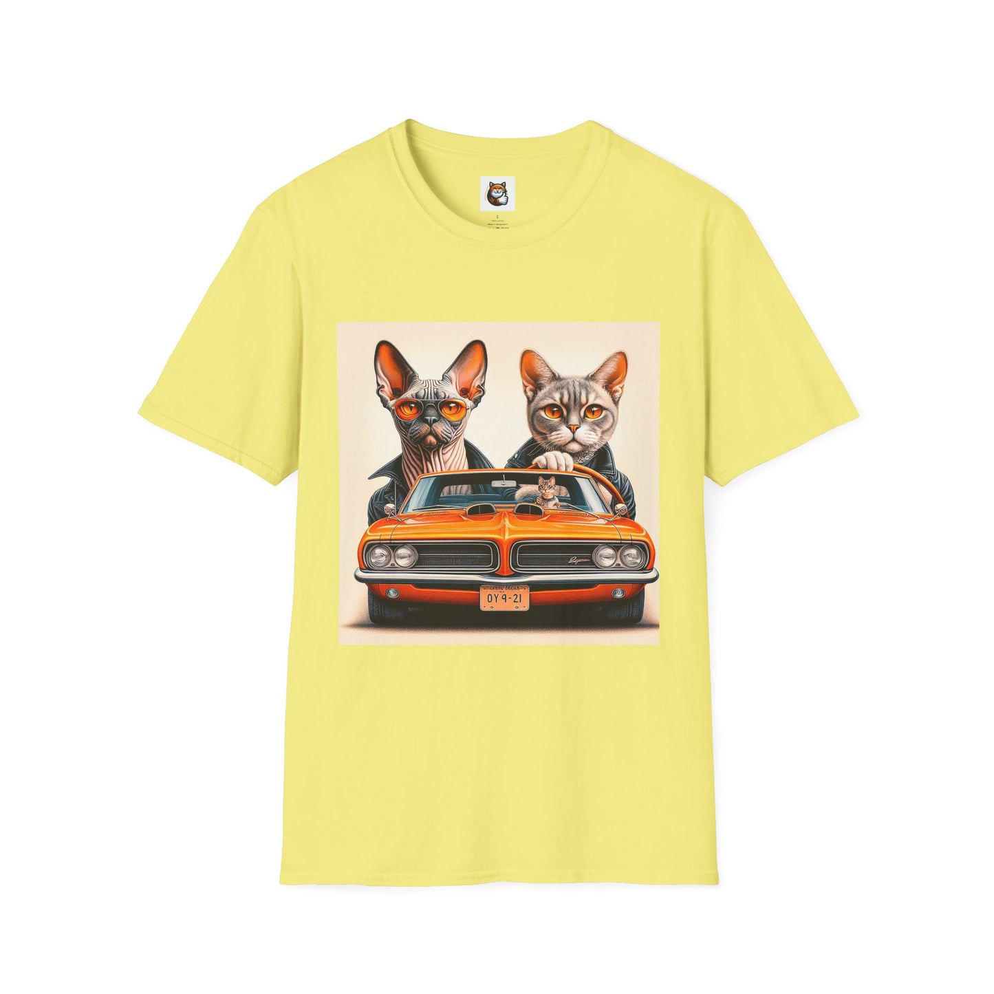 Wacky  Devon Rex Cool cats  Unisex Softstyle T-Shirt