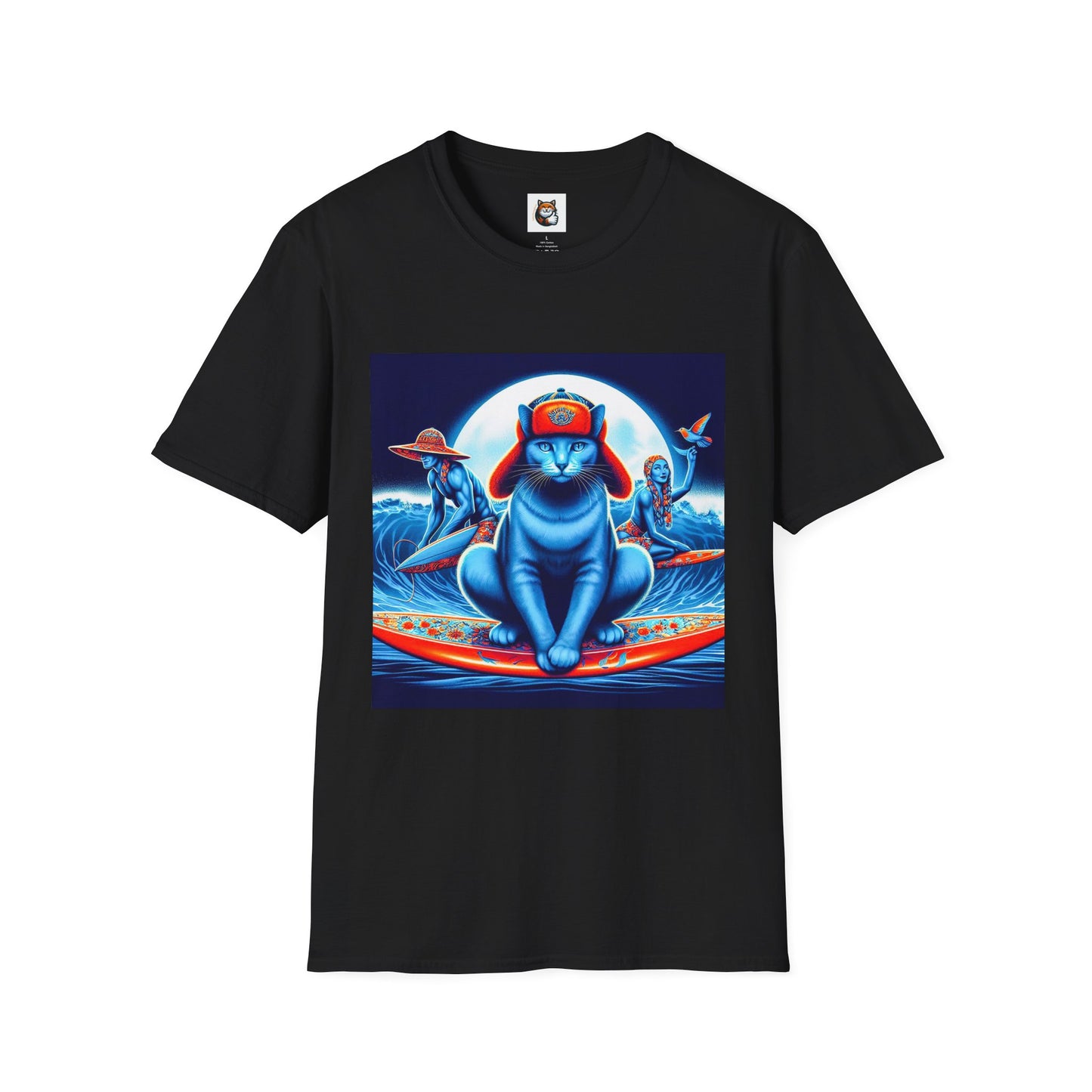 Russian Blue Cat Unisex Softstyle T-Shirt