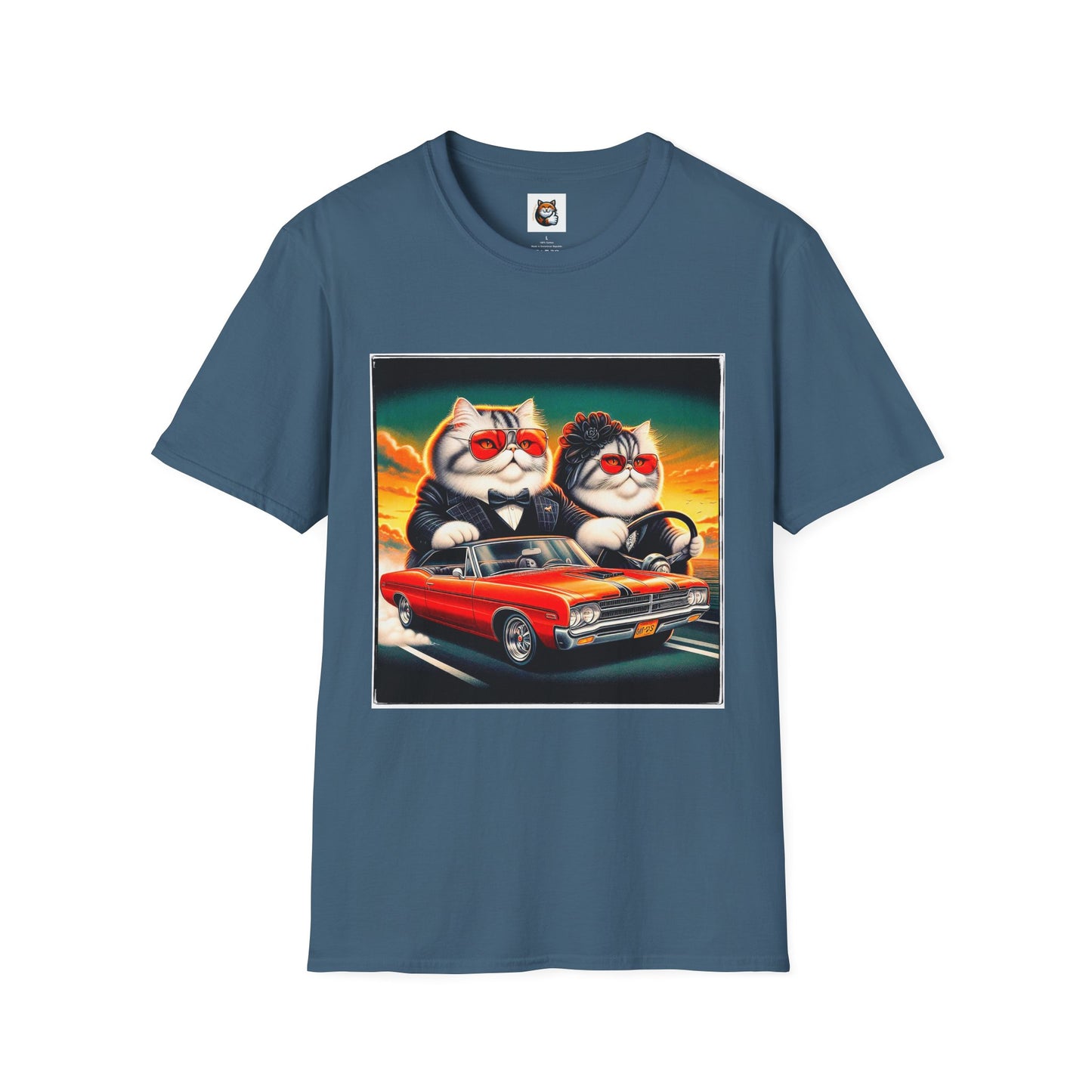 Wacky Exotic Shorthair Cat Unisex Softstyle T-Shirt