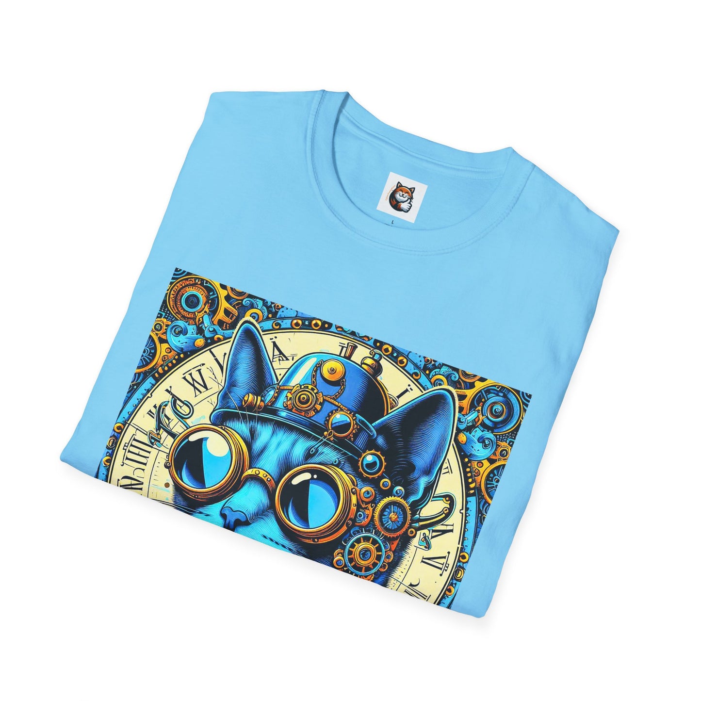 Russian Blue Cat steam punk T-Shirt