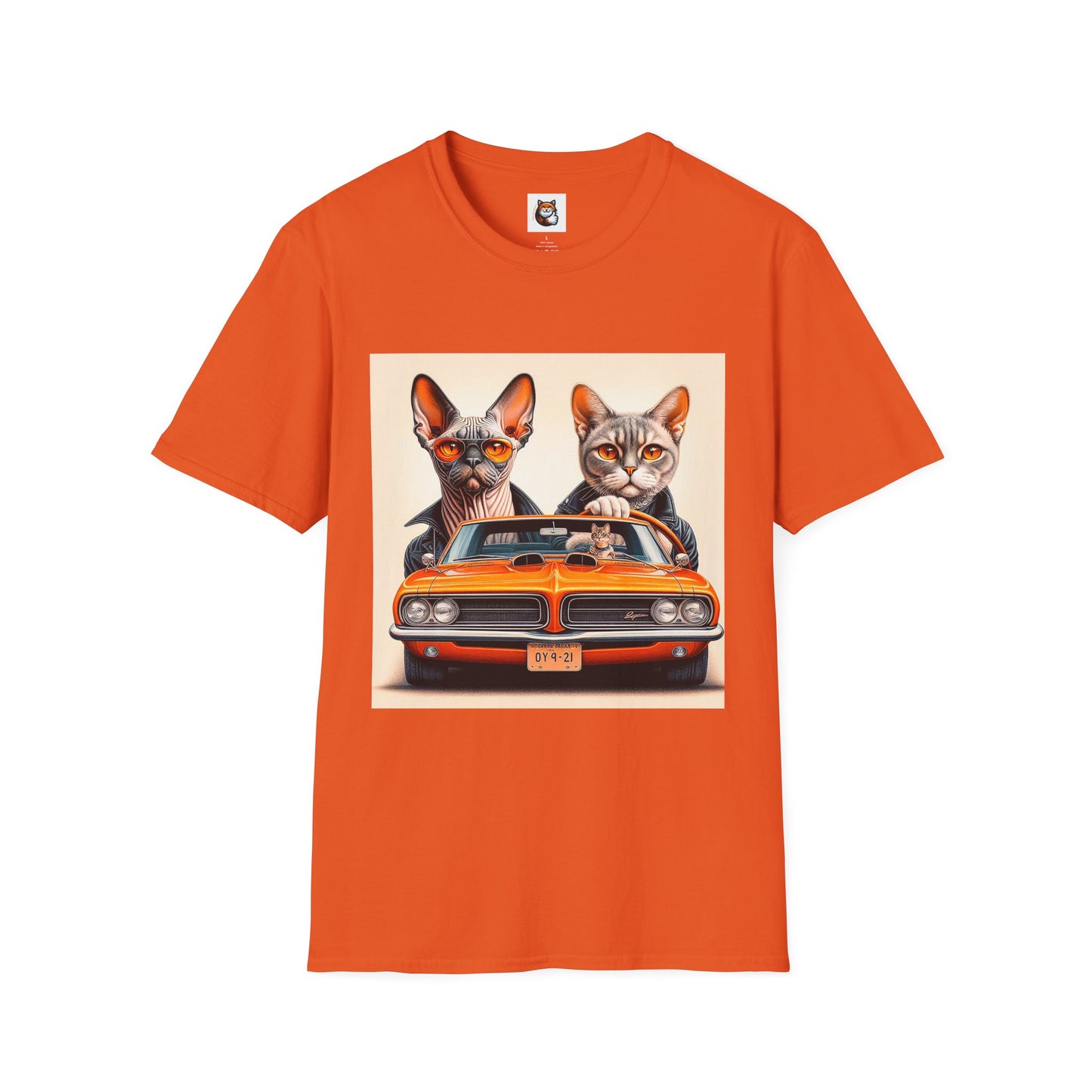 Wacky  Devon Rex Cool cats  Unisex Softstyle T-Shirt