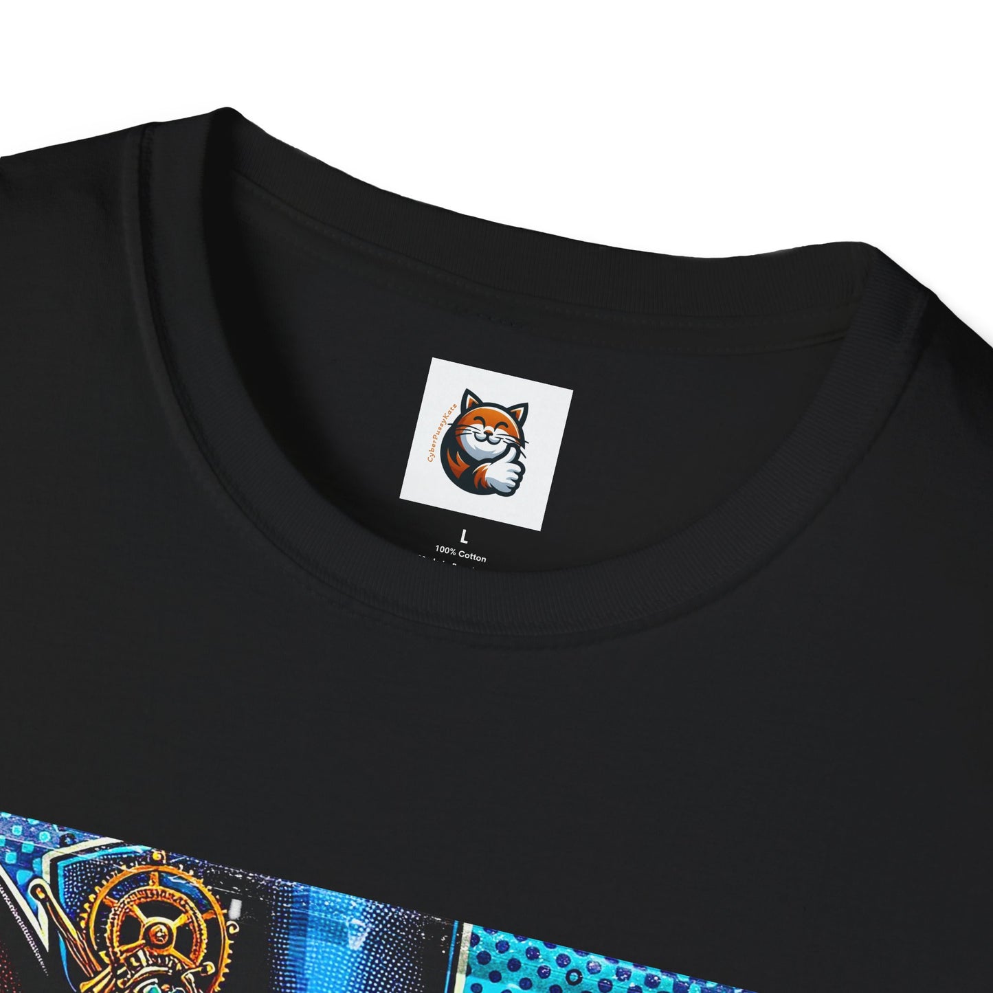 Devon Rex steam punk  Unisex Softstyle T-Shirt