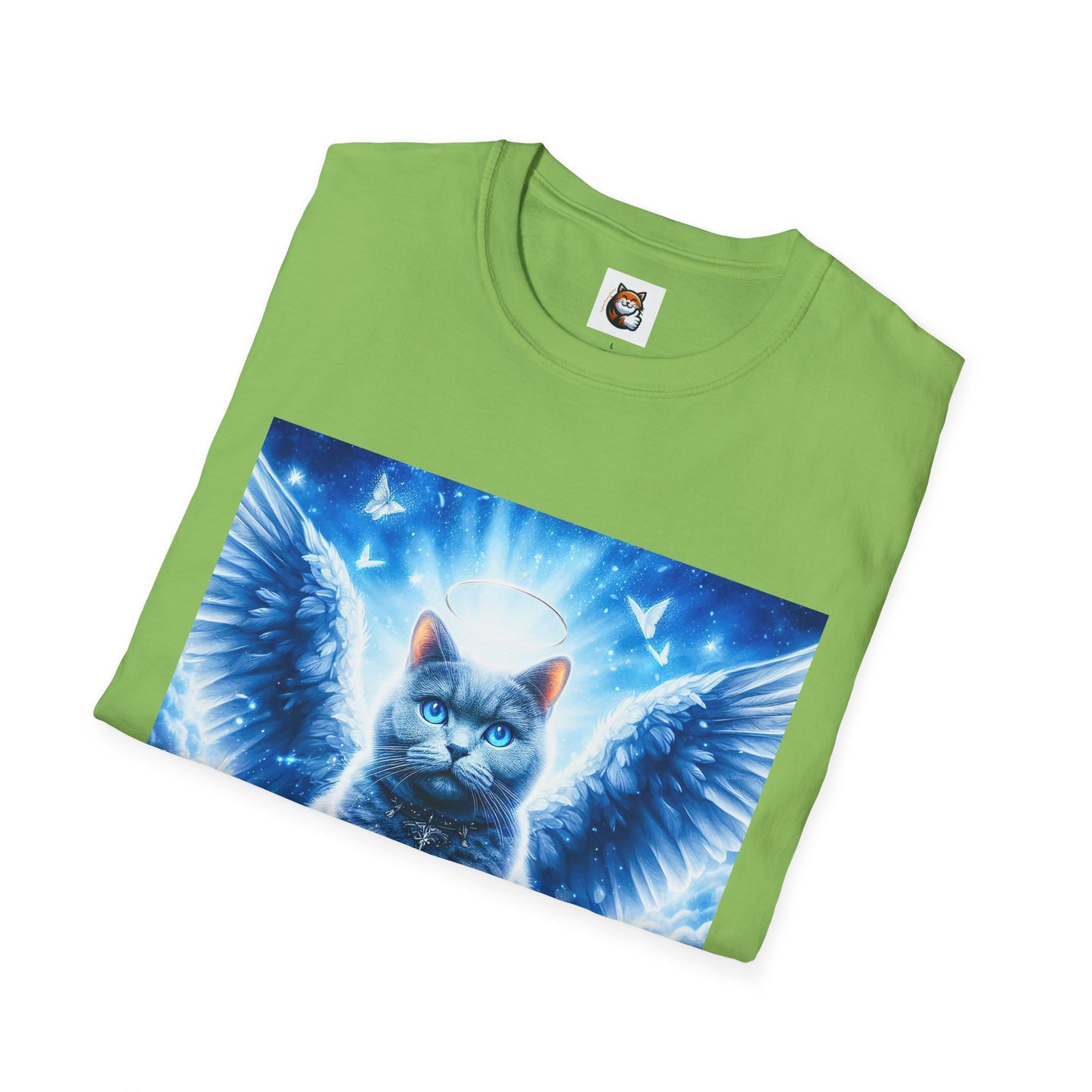 Russian Blue Cat Unisex Softstyle T-Shirt