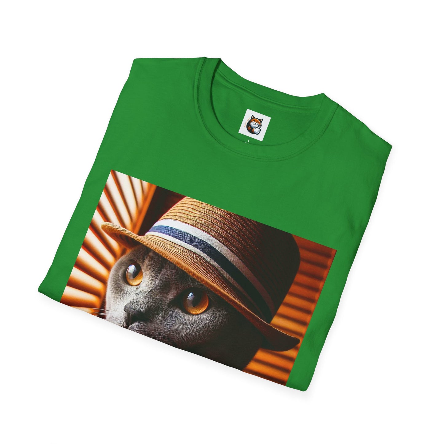 Russian Blue Cat hat and bow tie  T-Shirt
