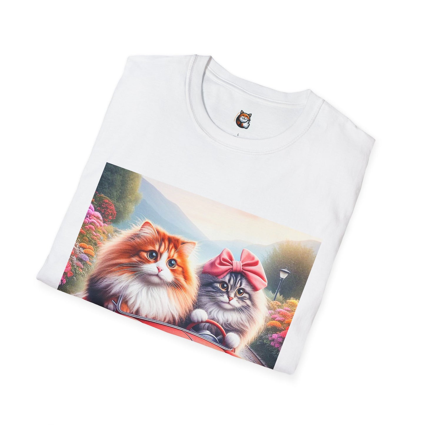 Wacky Norwegian Forest Cat Unisex Softstyle T-Shirt