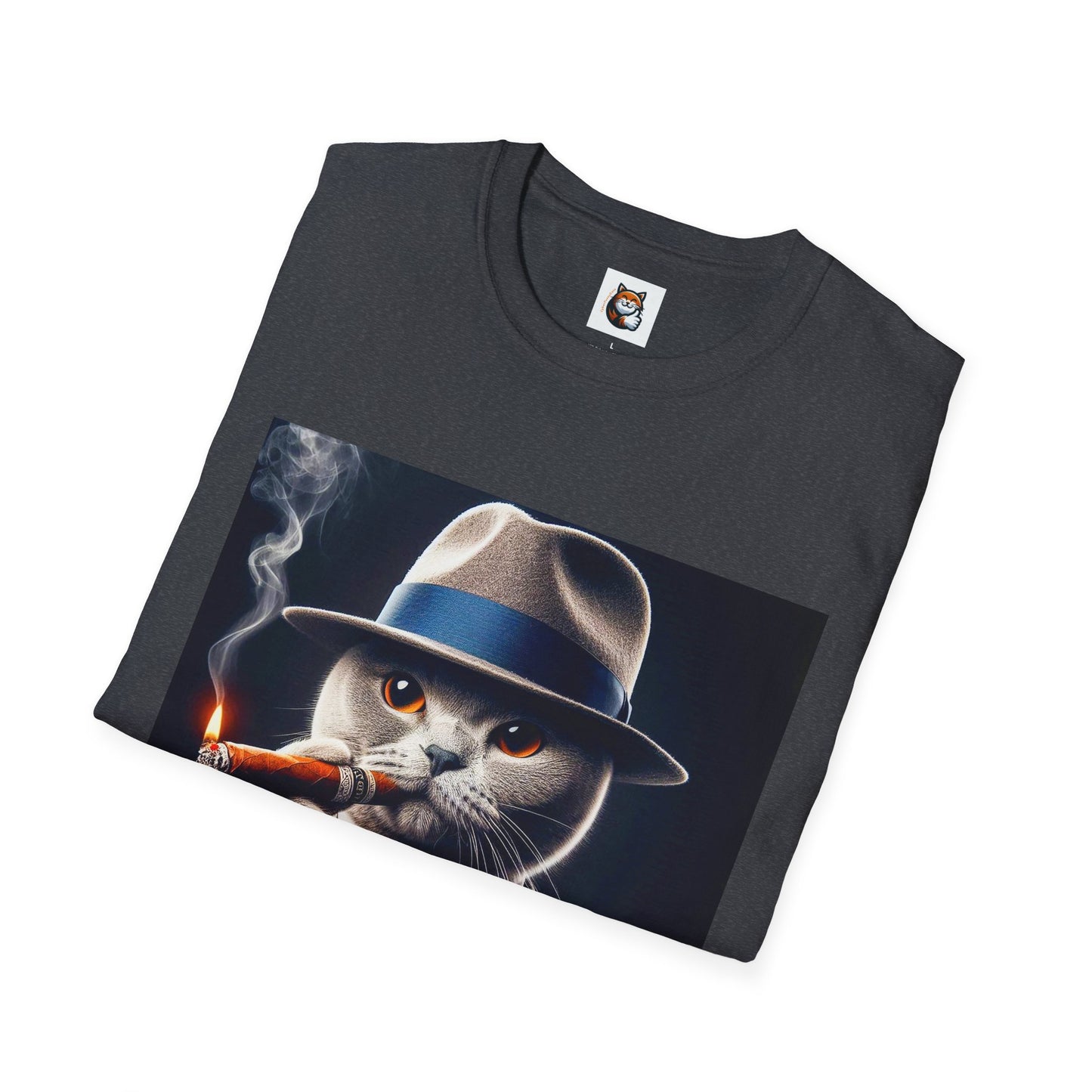 Russian Blue Cat  smoking and cigars T-Shirt