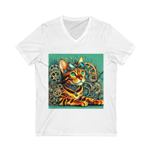 Bengal Unisex Jersey Short Sleeve V-Neck Tee