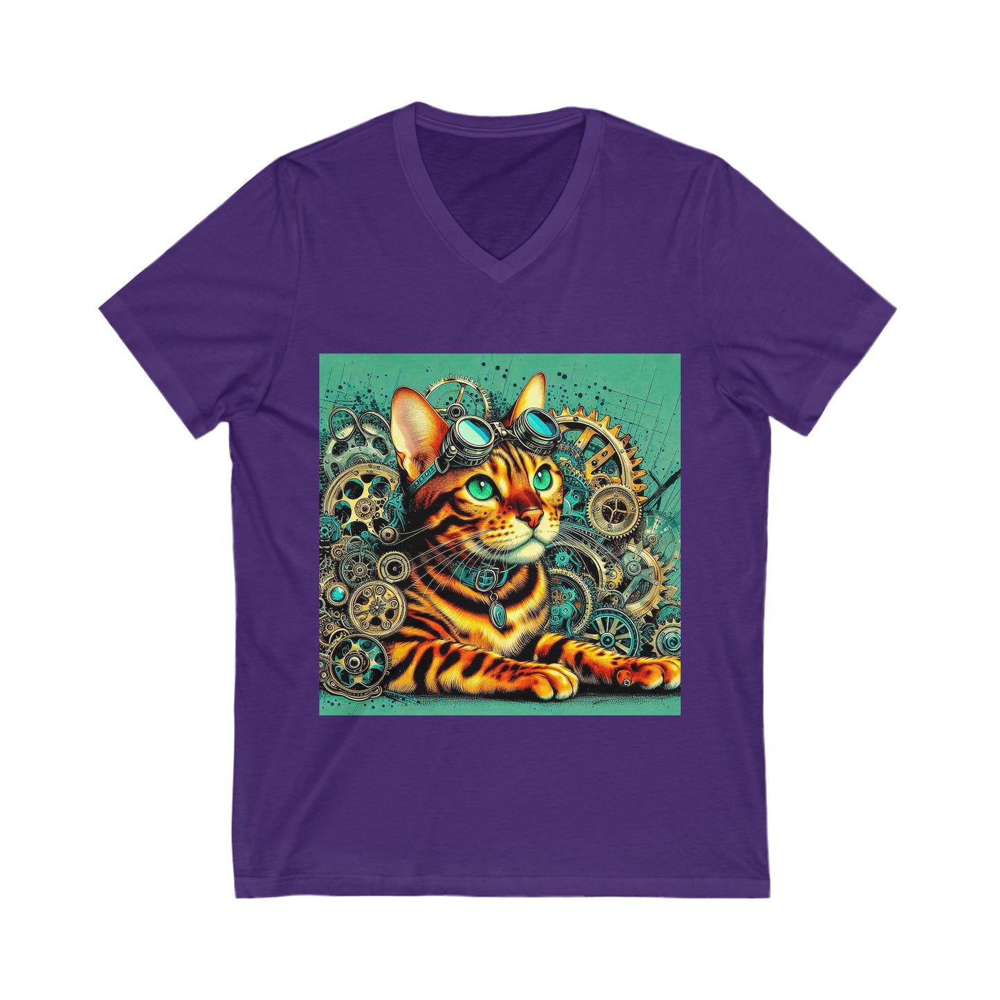 Bengal Unisex Jersey Short Sleeve V-Neck Tee