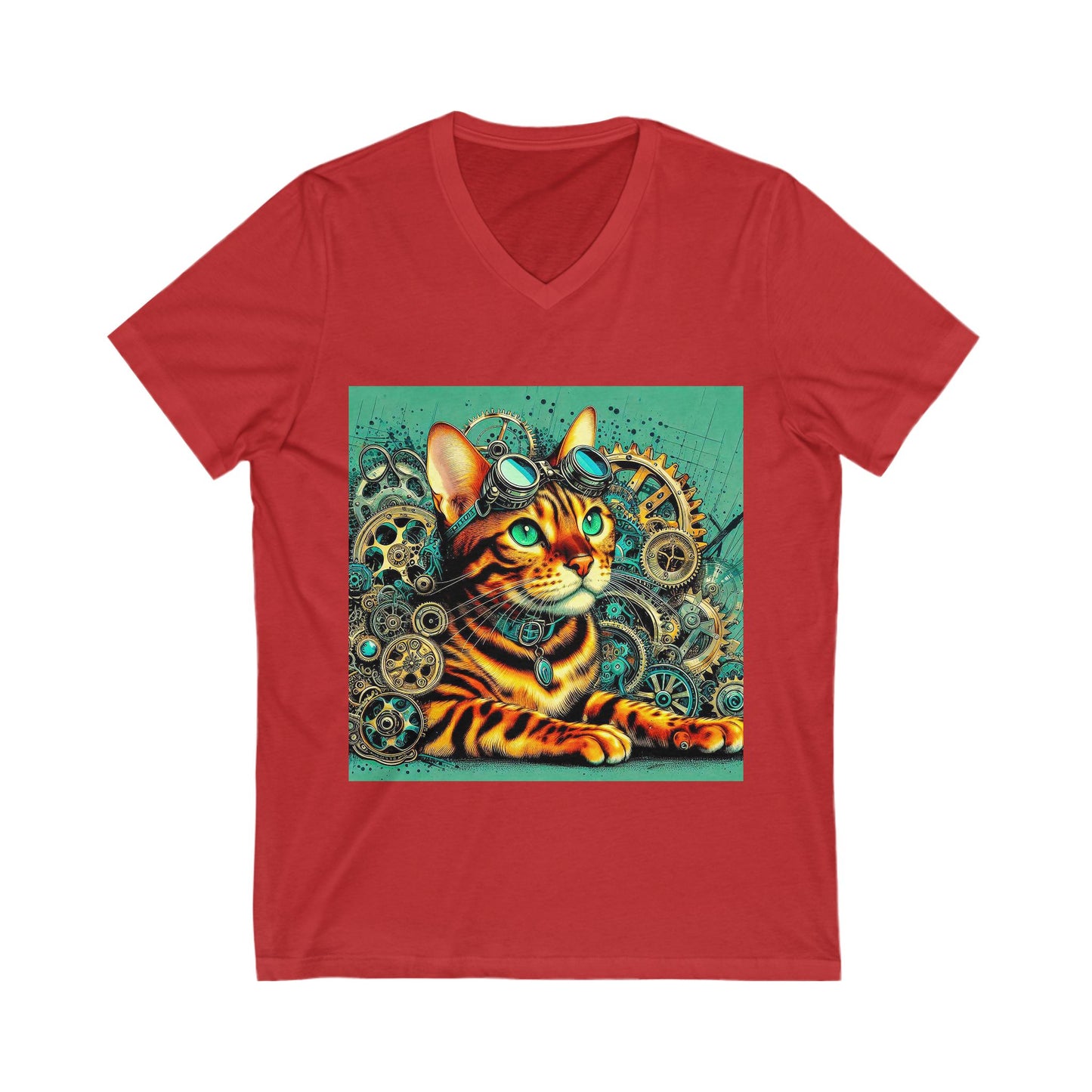 Bengal Unisex Jersey Short Sleeve V-Neck Tee