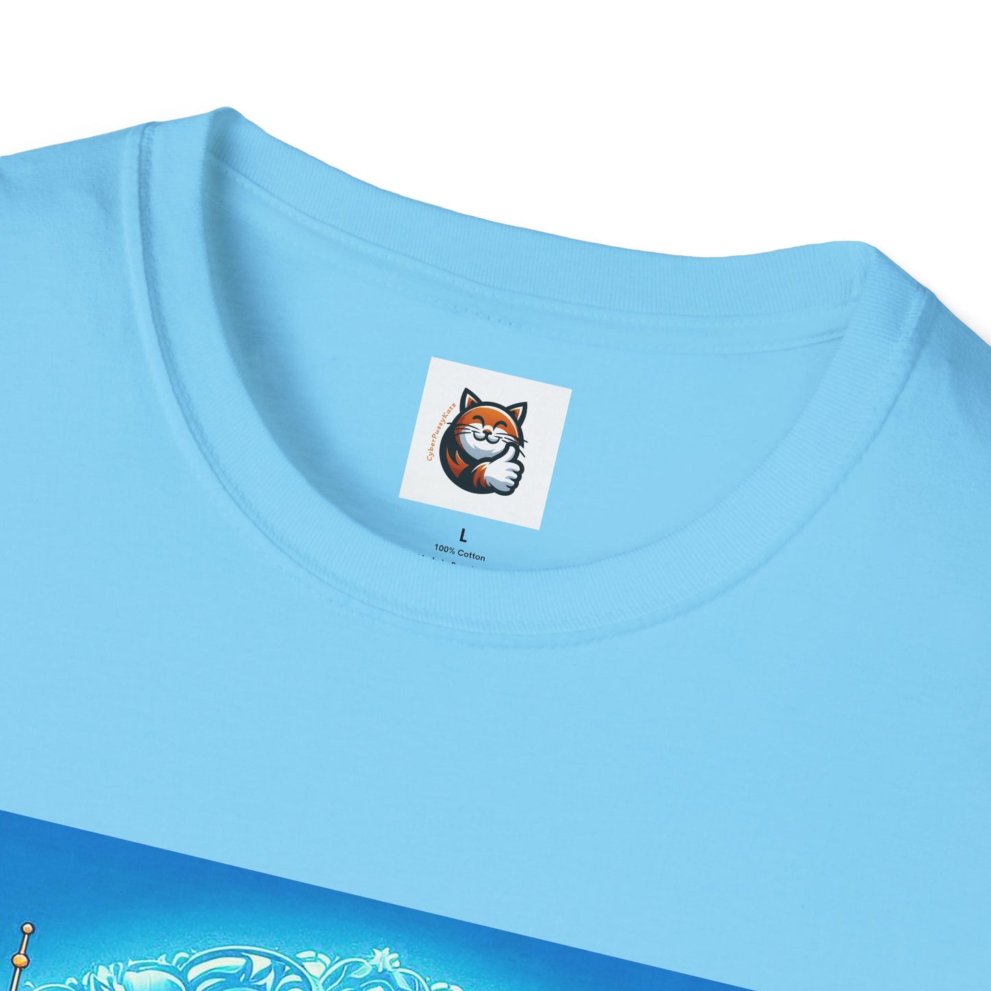 Russian Blue Cat egyptian goddess Softstyle T-Shirt