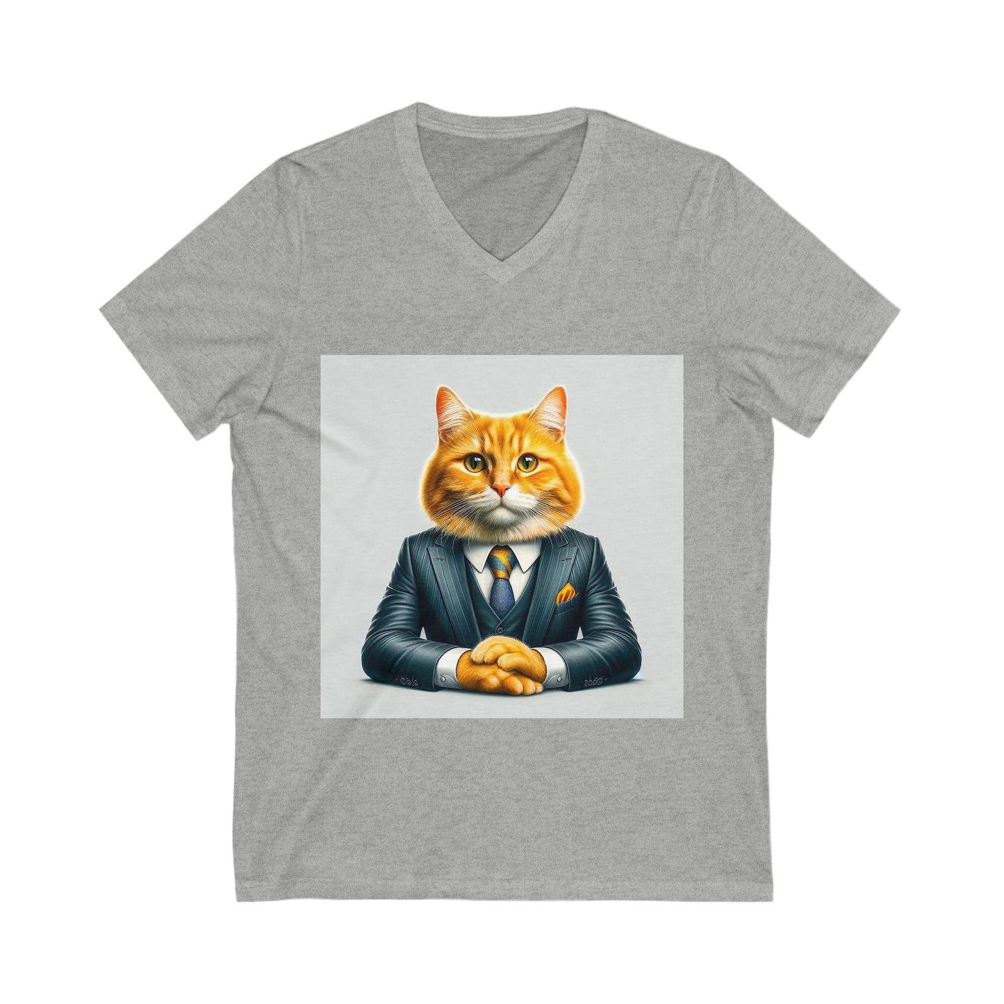 Domestic Cat Unisex Jersey Short Sleeve V-Neck Tee