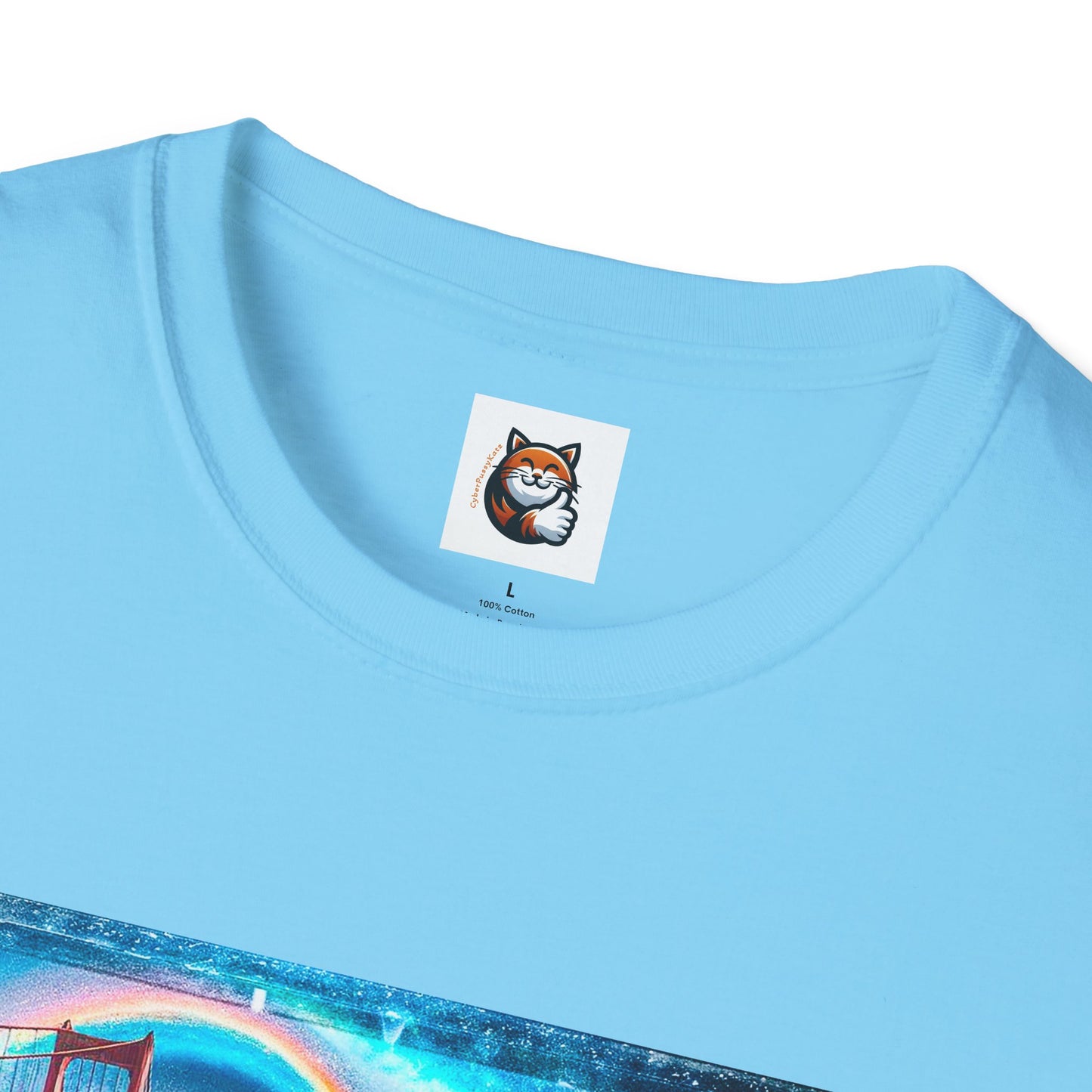 Devon Rex Unisex rainbow bridge Softstyle T-Shirt