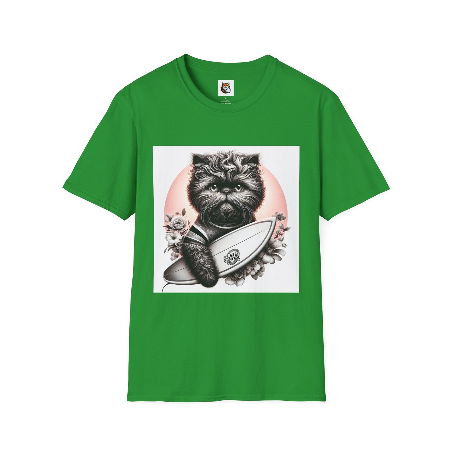 Selkirk Rex Cat T-Shirt fluffy surfer girl