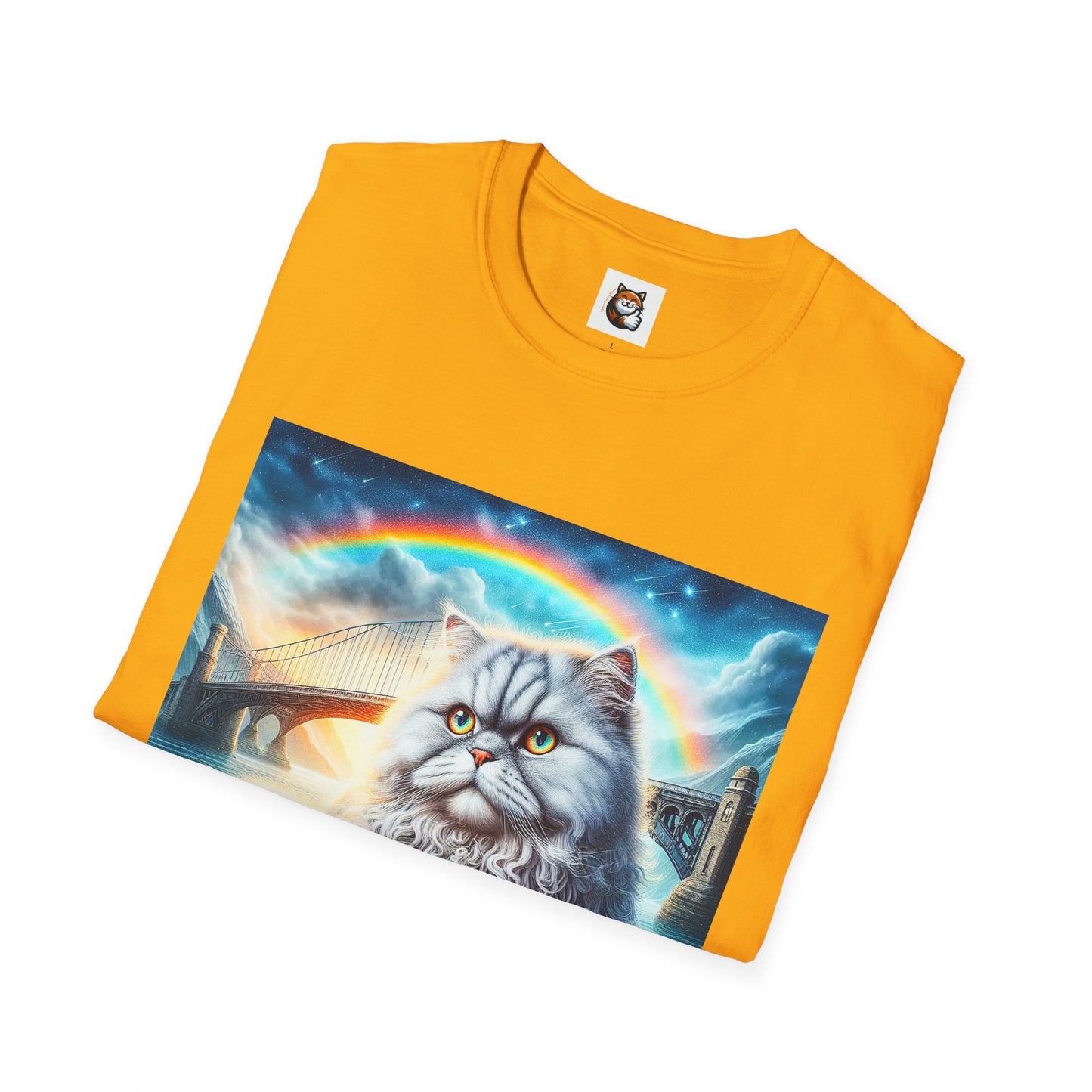 Selkirk Rex Cat T-Shirt  rainbow bridge
