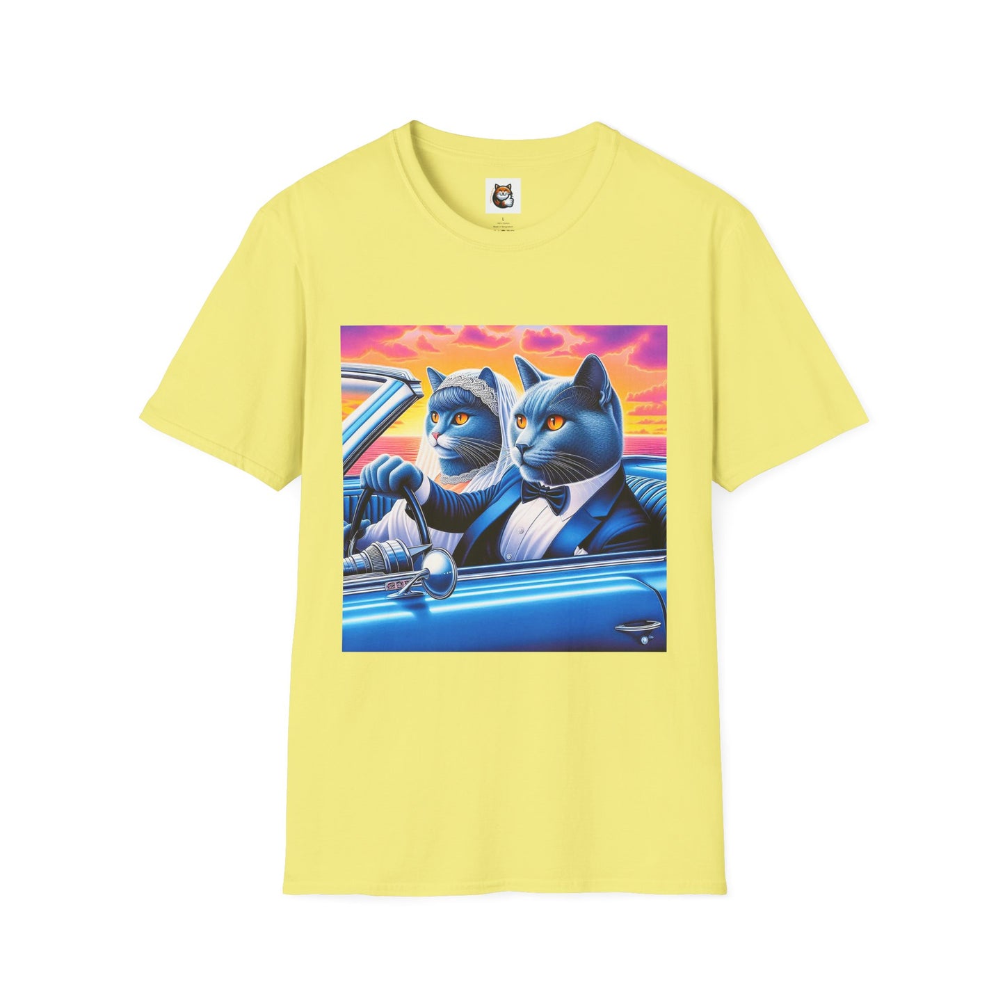Russian Blue Cat  just married T-Shirt