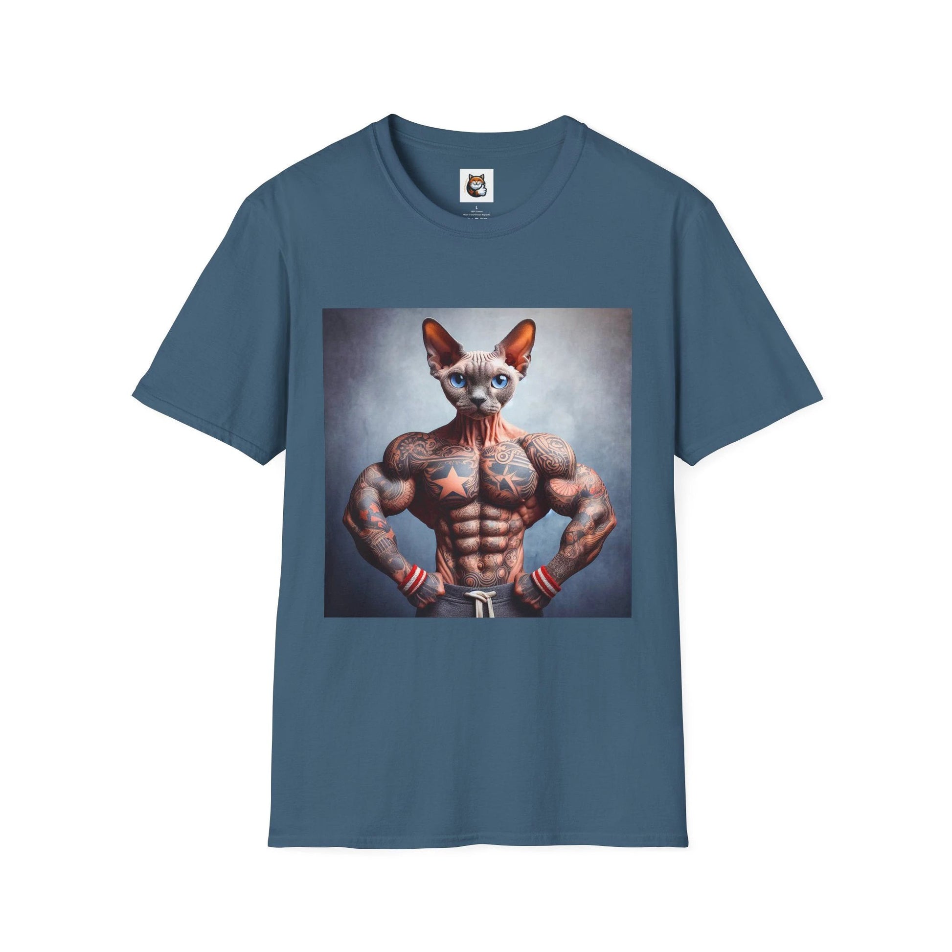 Devon Rex Cat Unisex Softstyle T-Shirt by Printify