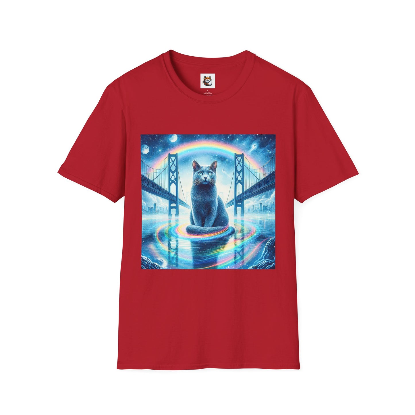 Russian Blue Cat Unisex Softstyle T-Shirt