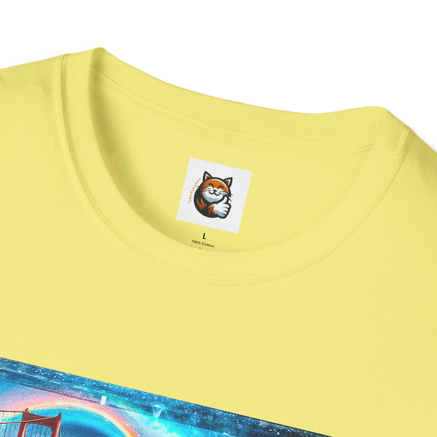 Devon Rex Unisex rainbow bridge Softstyle T-Shirt