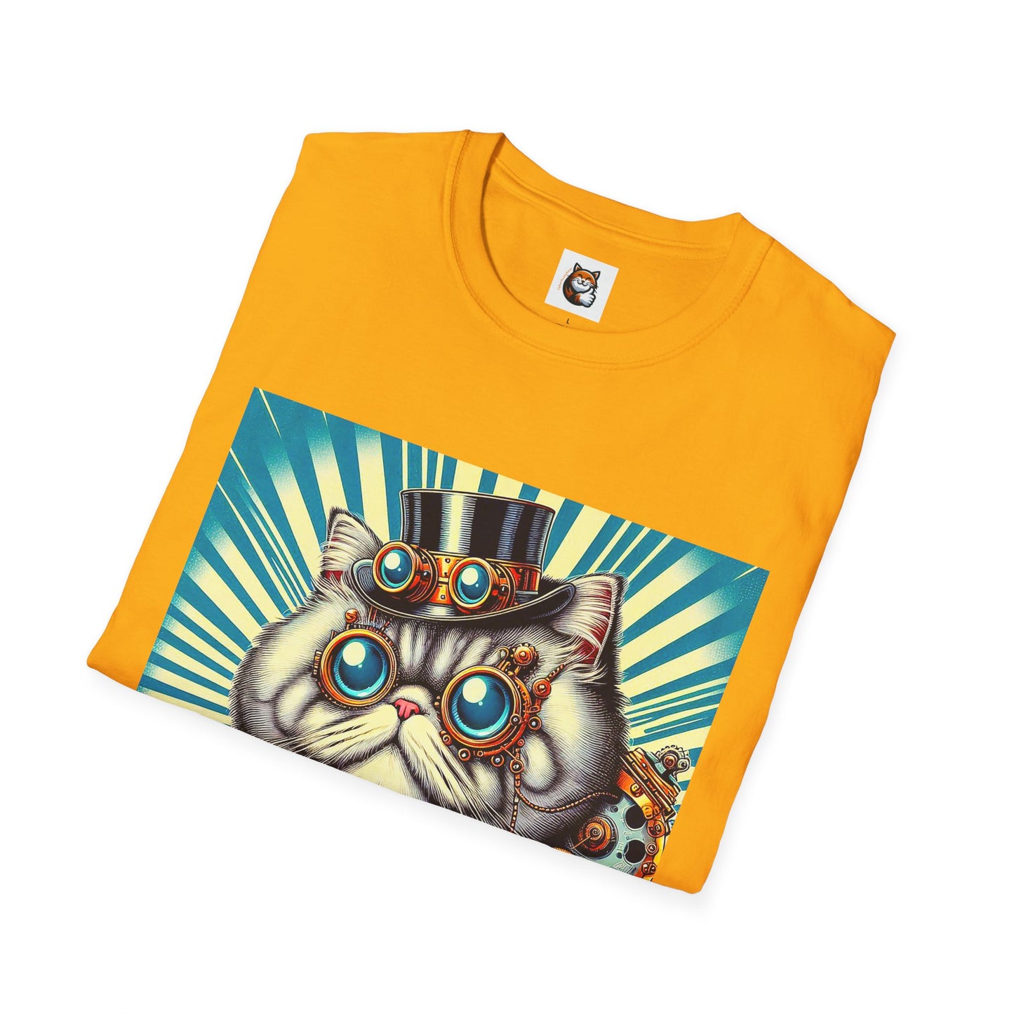 Selkirk Rex Cat T-Shirt steam punk