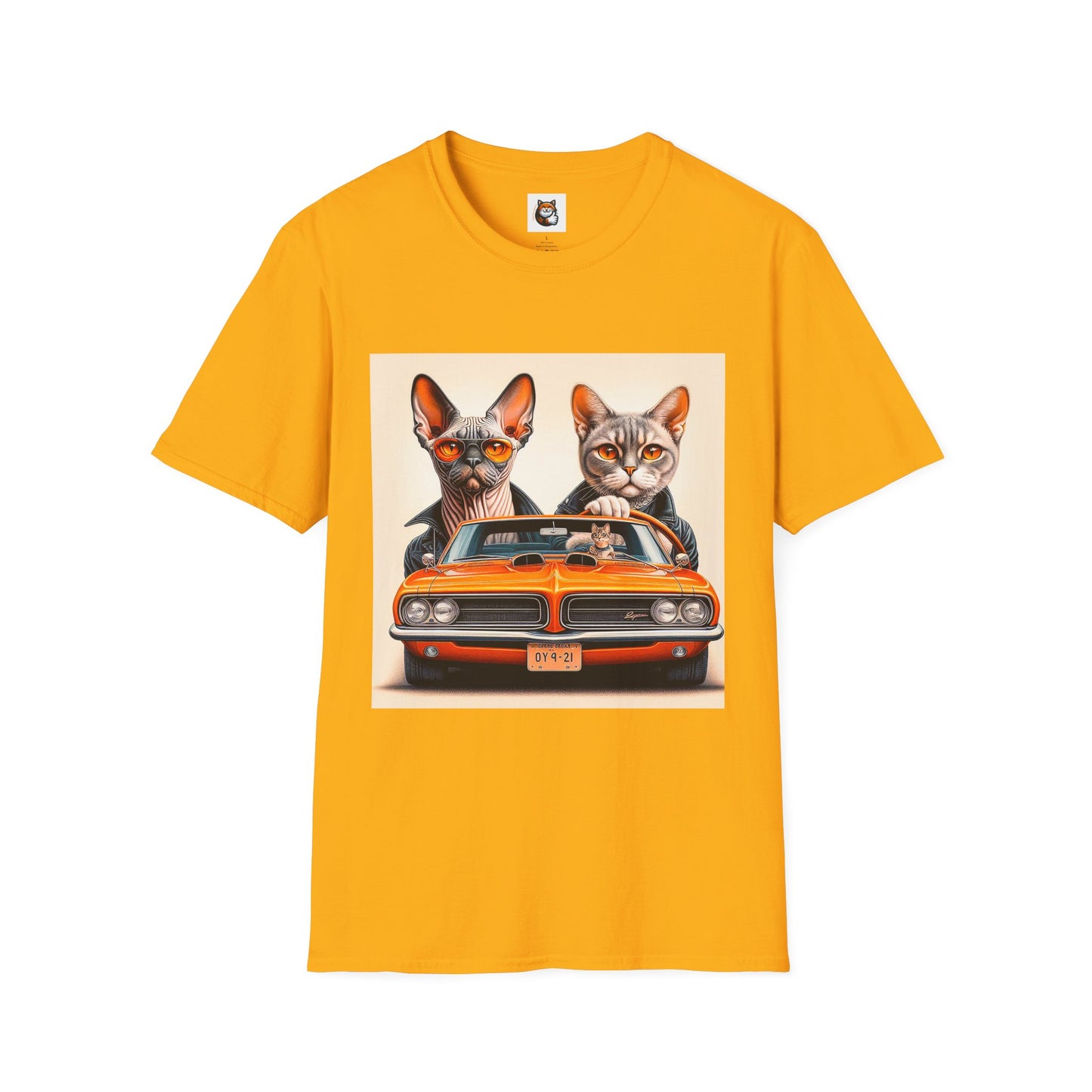 Wacky  Devon Rex Cool cats  Unisex Softstyle T-Shirt