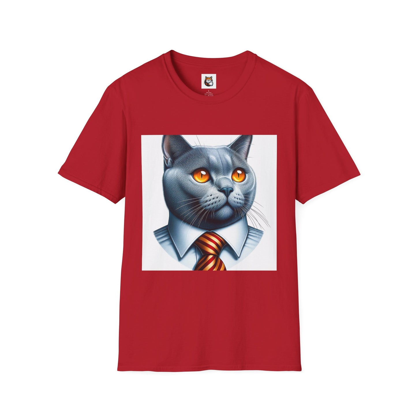 Russian Blue Cat suit and tie  T-Shirt
