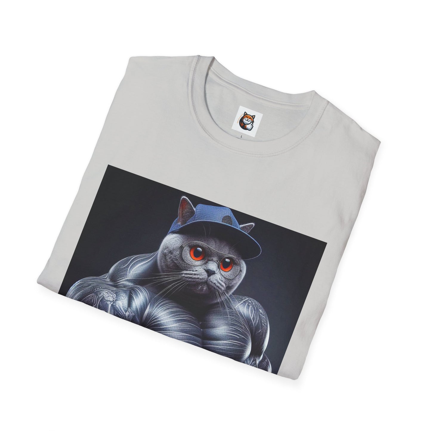 Russian Blue Cat arm day  T-Shirt