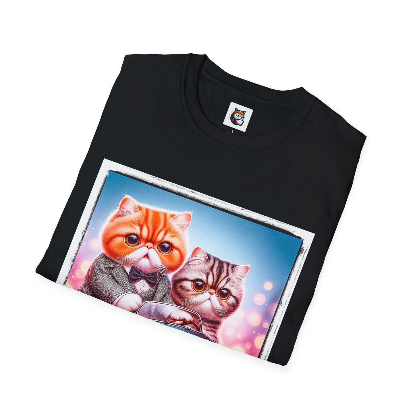 Wacky Exotic Shorthair Cat Unisex Softstyle T-Shirt