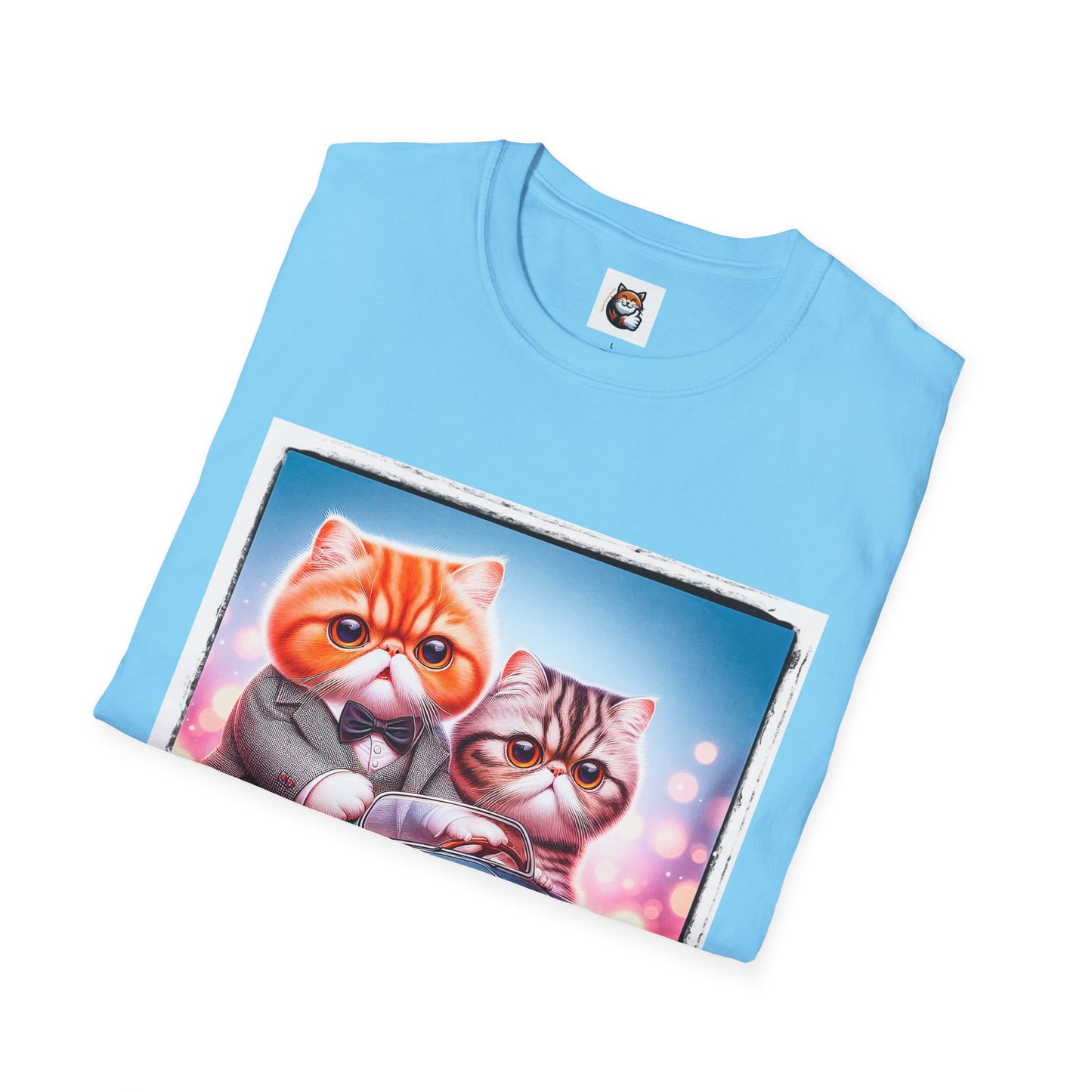 Wacky Exotic Shorthair Cat Unisex Softstyle T-Shirt