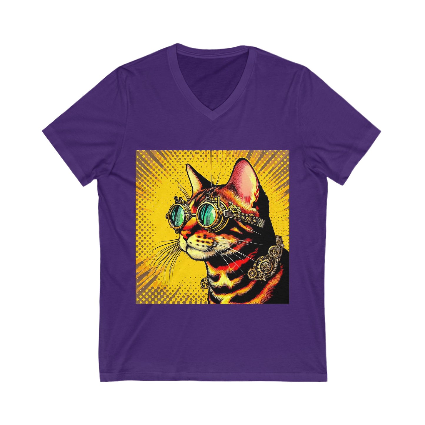Bengal Unisex Jersey Short Sleeve V-Neck Tee