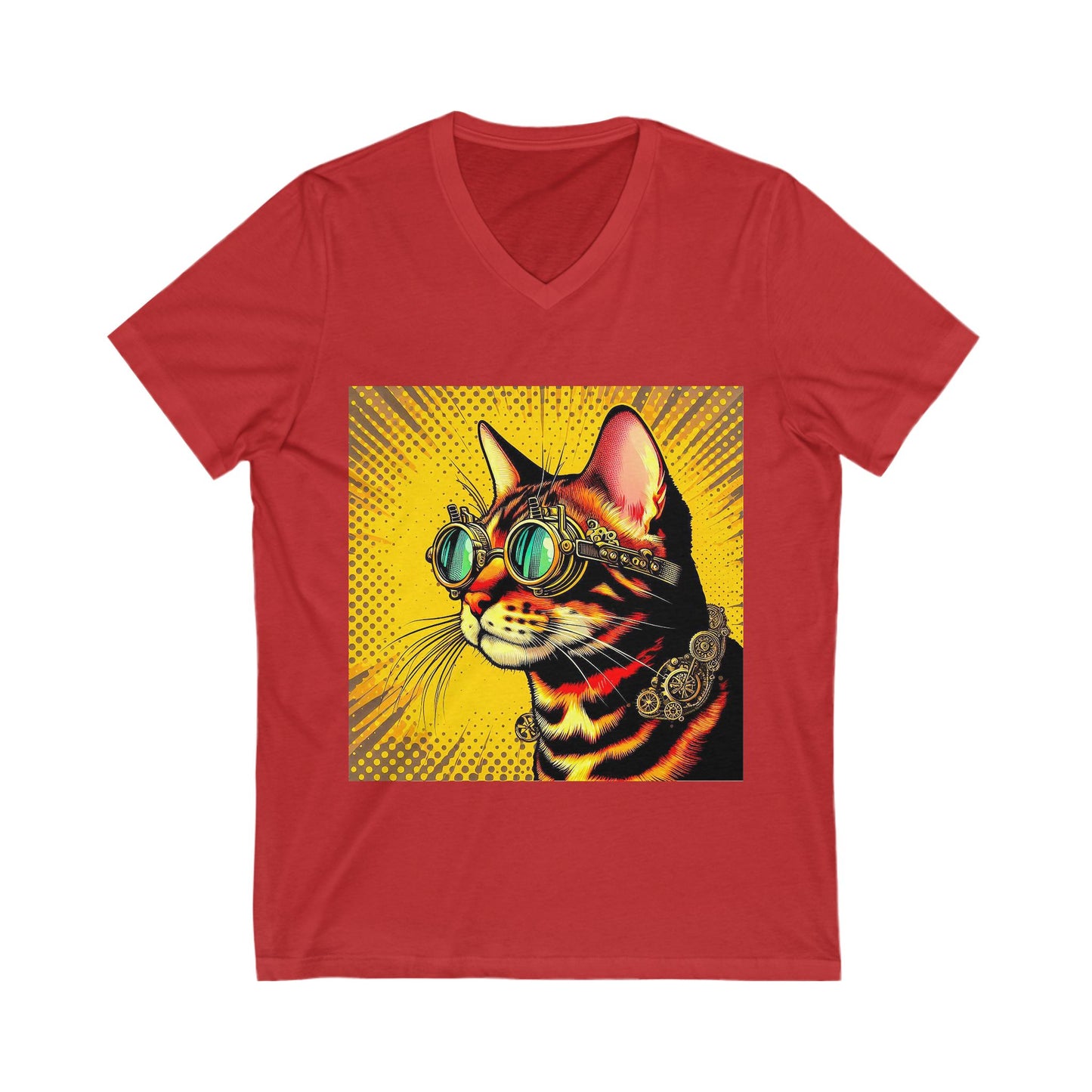 Bengal Unisex Jersey Short Sleeve V-Neck Tee