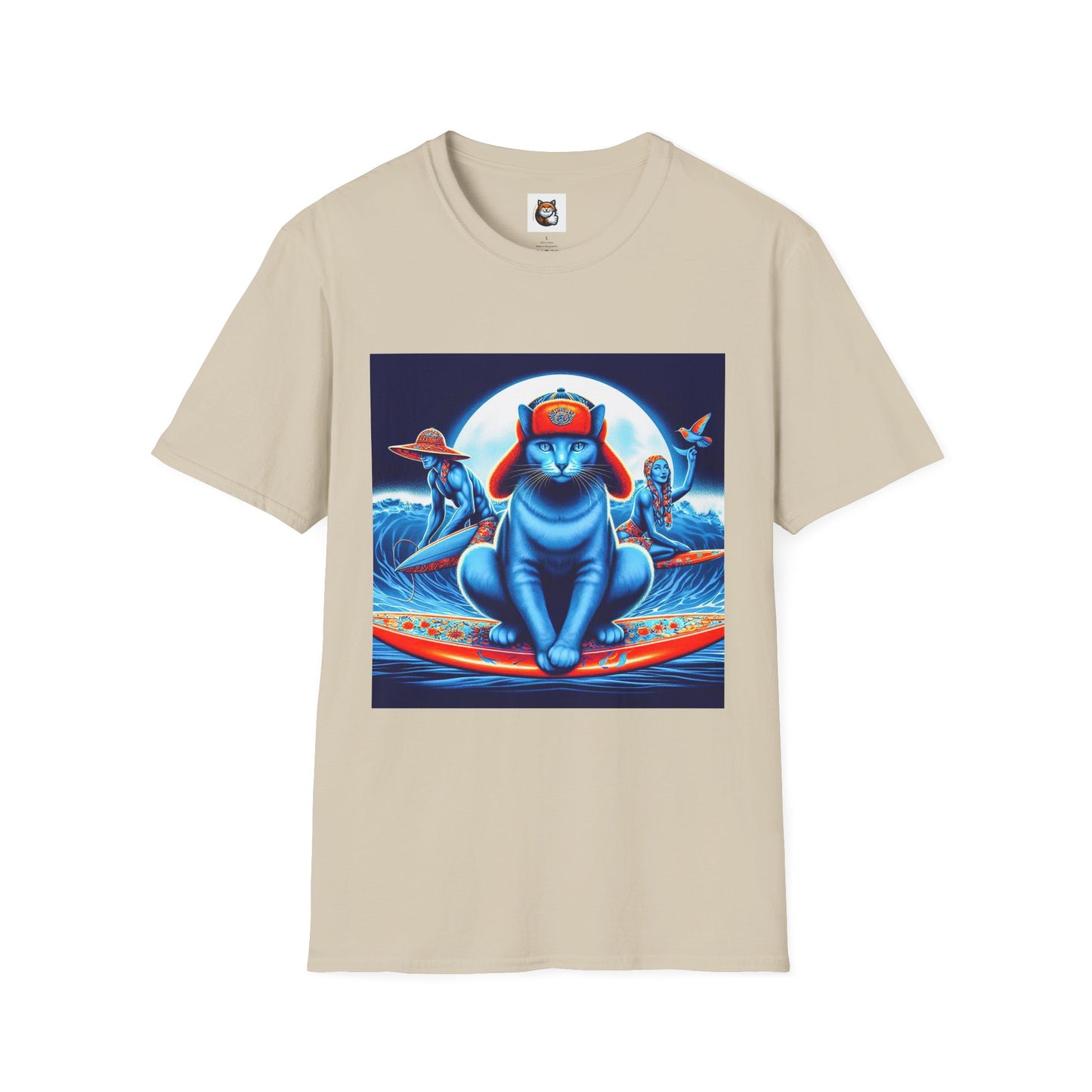 Russian Blue Cat Unisex Softstyle T-Shirt