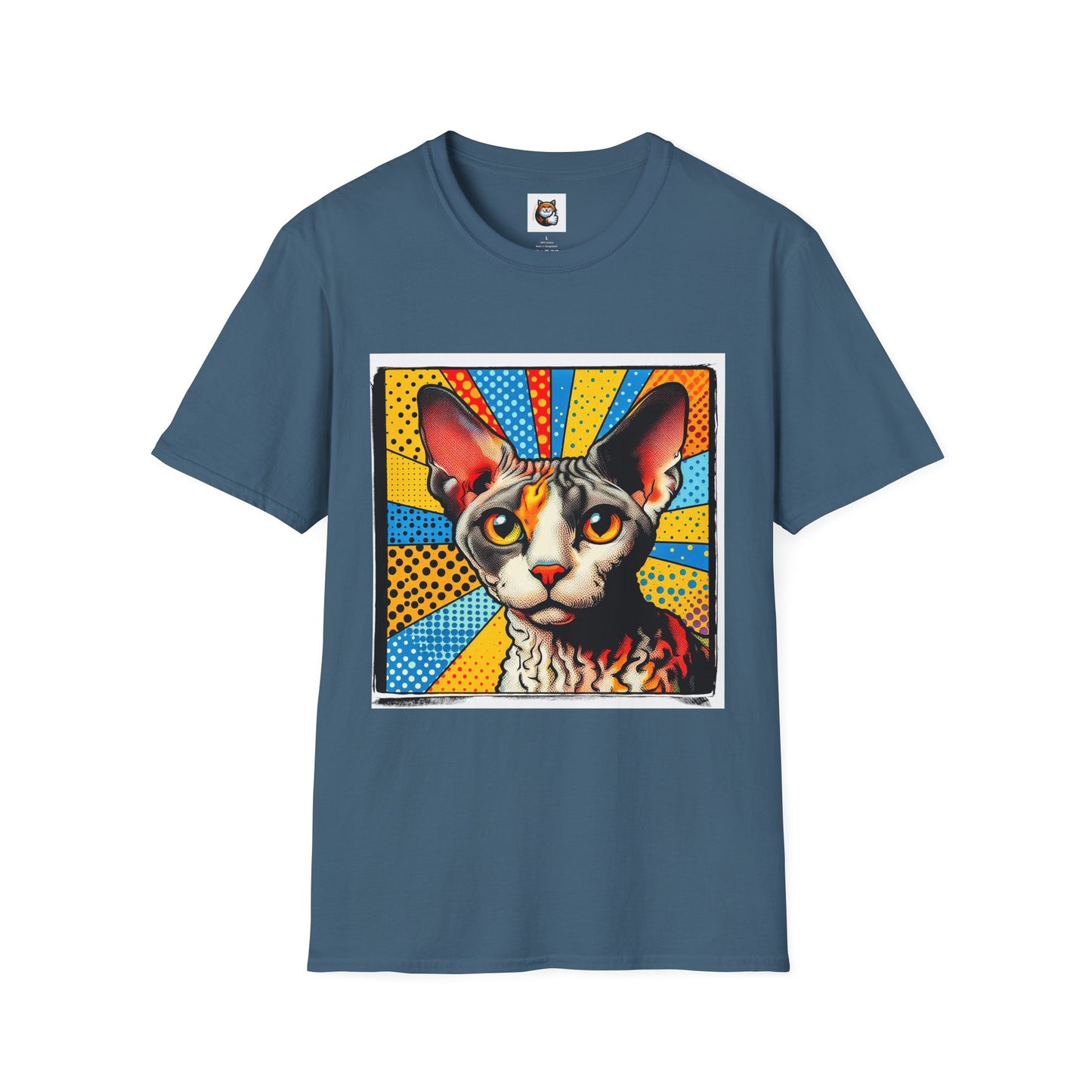 Devon Rex Comic book  Unisex Softstyle T-Shirt