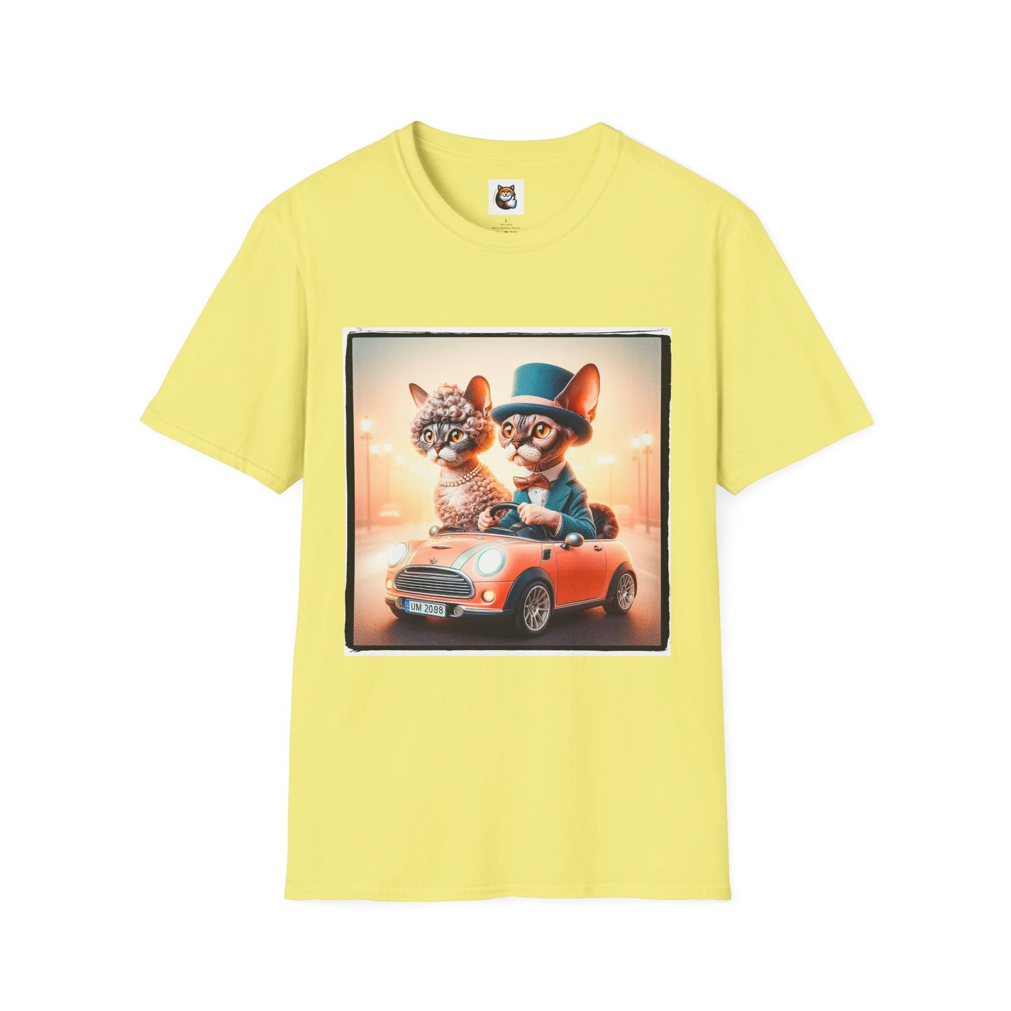 Wacky  Devon Rex Cat Unisex Softstyle T-Shirt