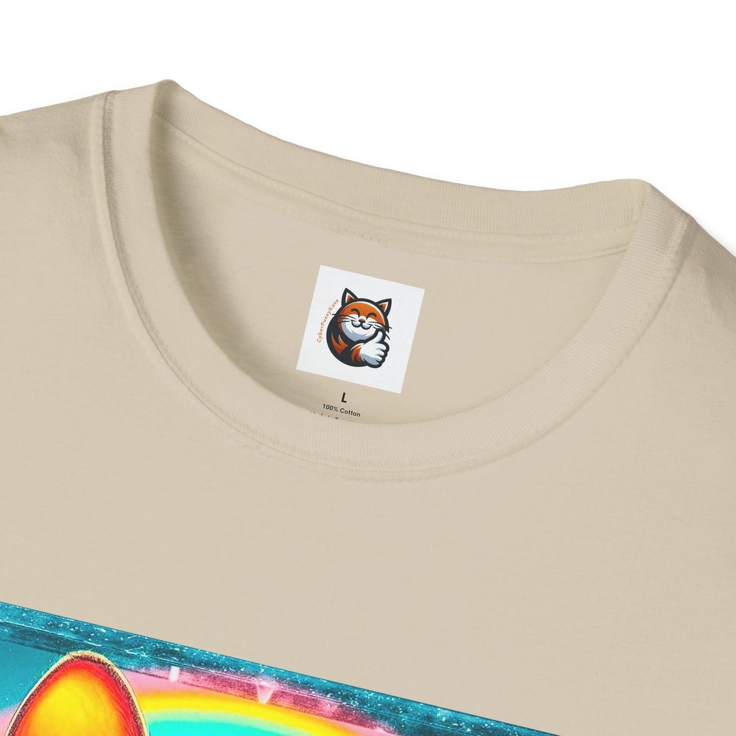 Devon Rex Cat rainbow  Softstyle T-Shirt