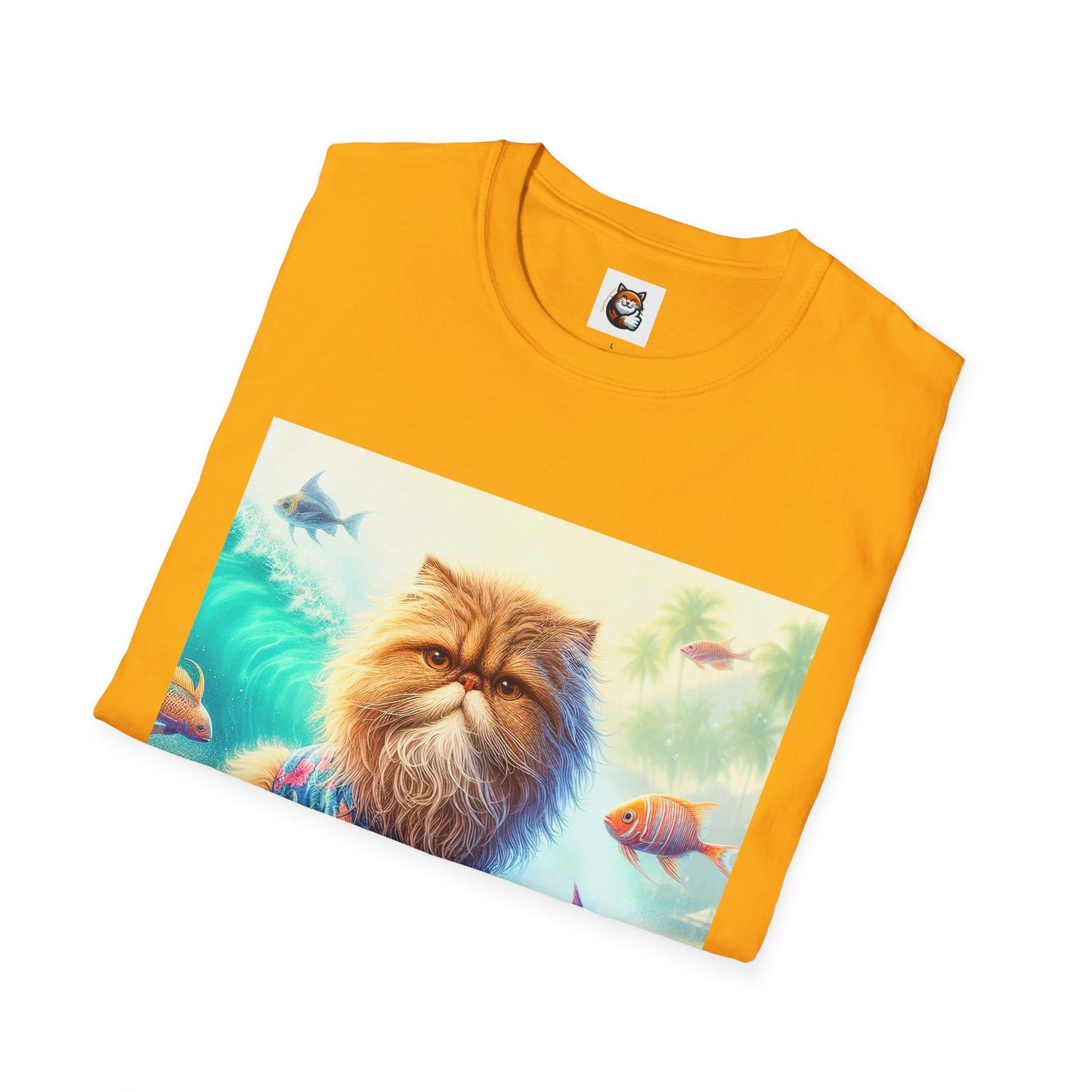 Selkirk Rex Cat T-Shirt angry surfer