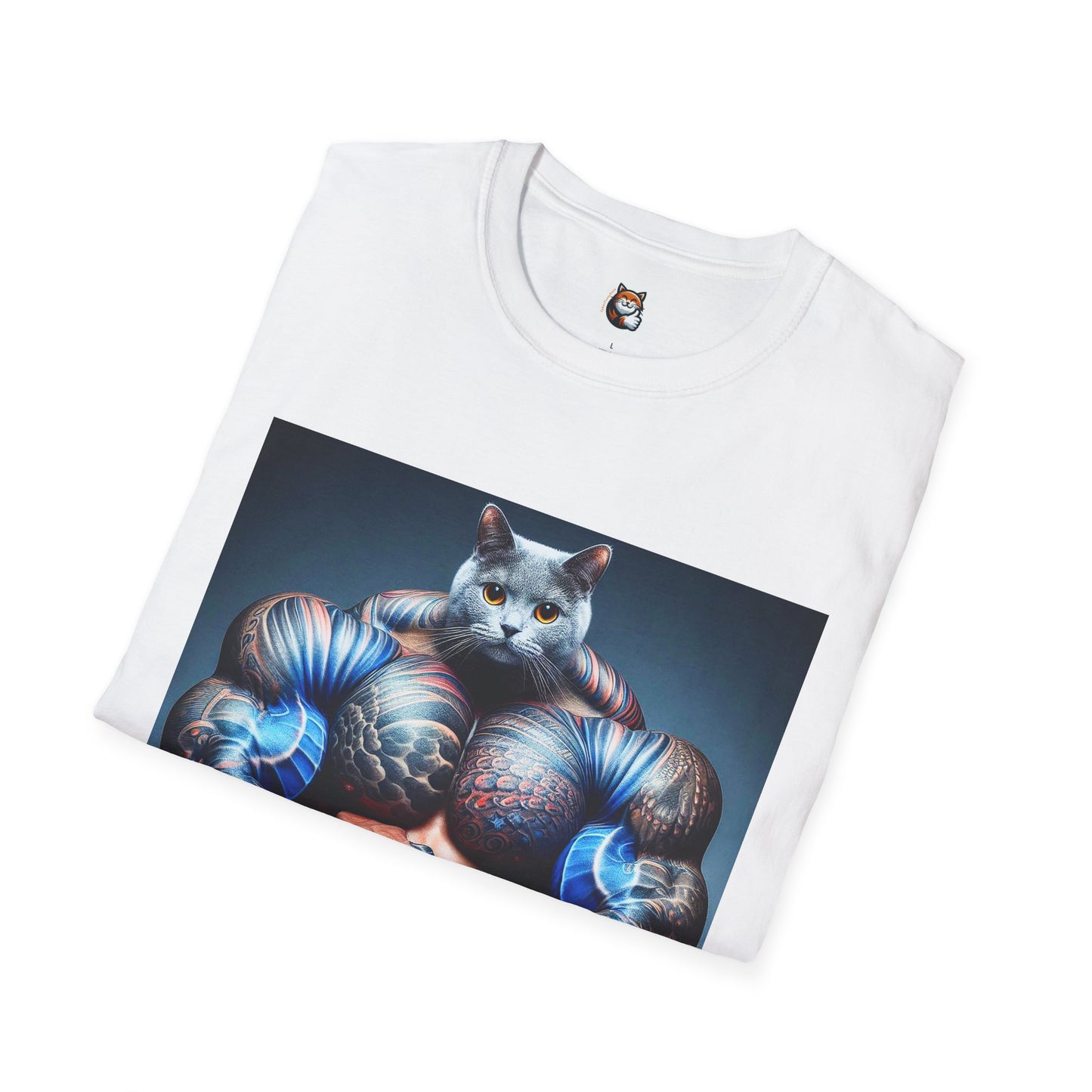 Russian Blue Cat Unisex Softstyle T-Shirt