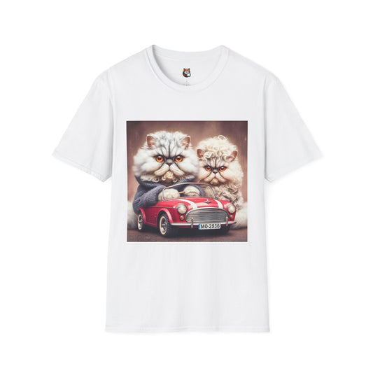 Wacky Selkirk Rex Cat T-Shirt angry couple