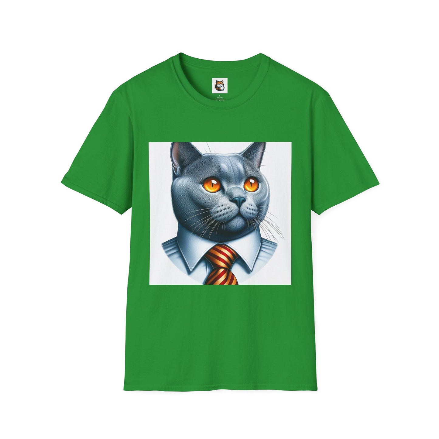 Russian Blue Cat suit and tie  T-Shirt