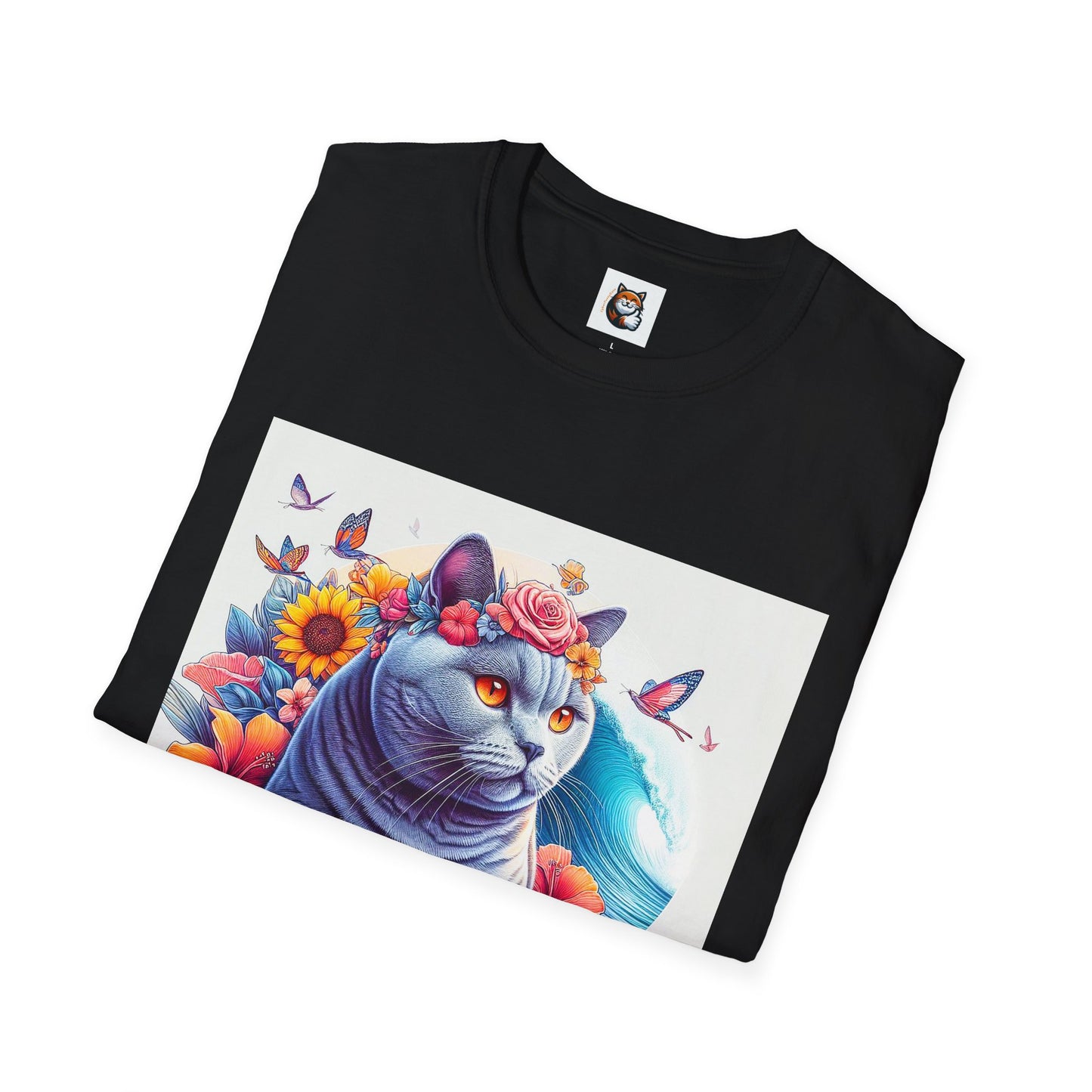 British Shorthair surf board Softstyle T-Shirt