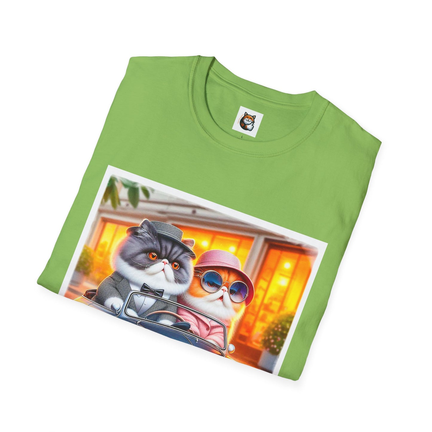 Wacky Exotic Shorthair Cat Unisex Softstyle T-Shirt