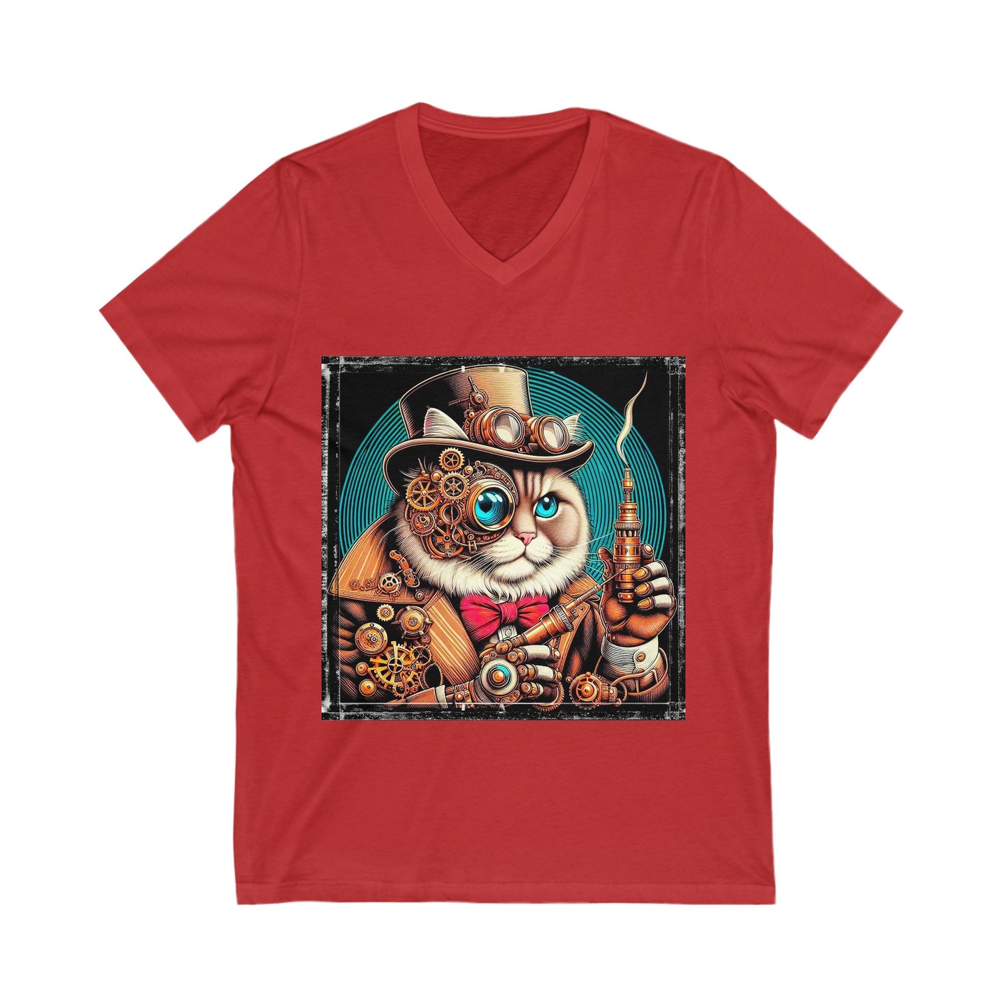 Ragdoll Cat Unisex Jersey Short Sleeve V-Neck Tee