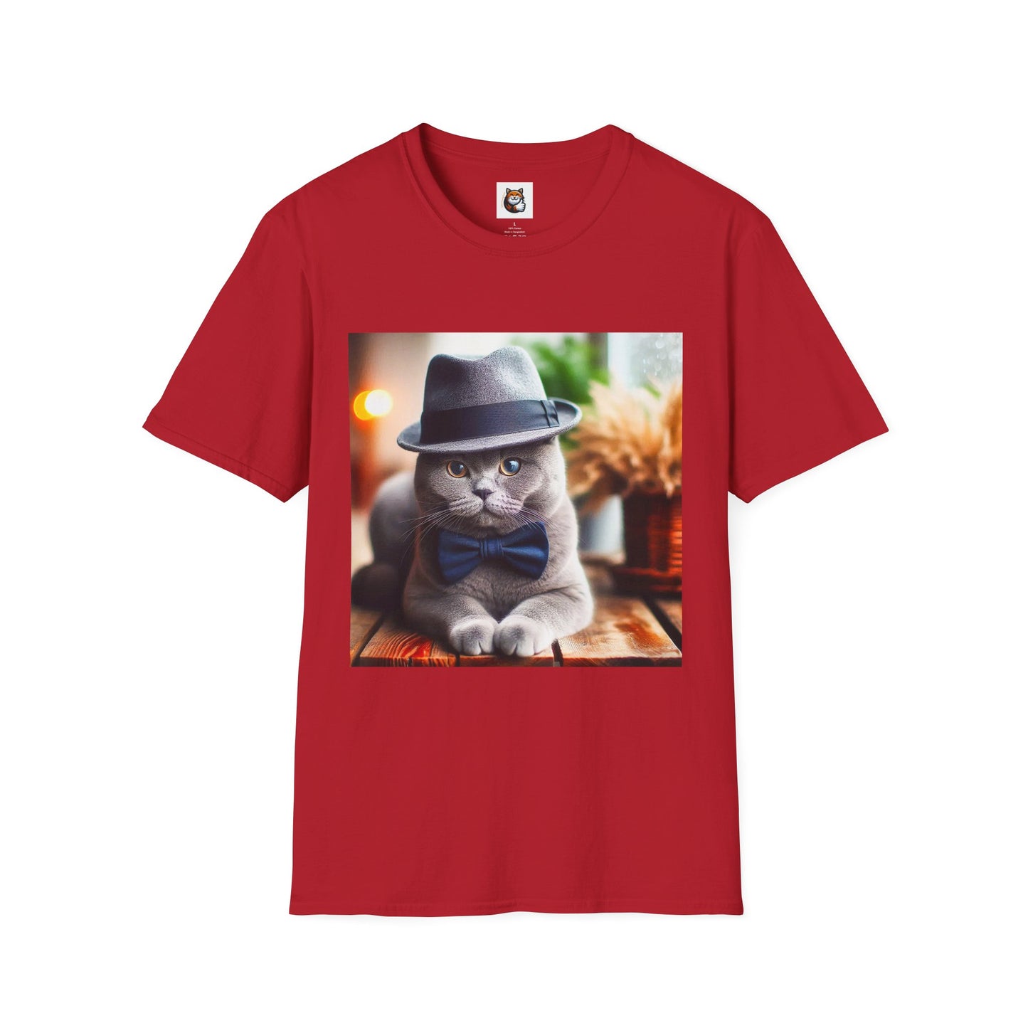Russian Blue Cat bow tie cutie shirt