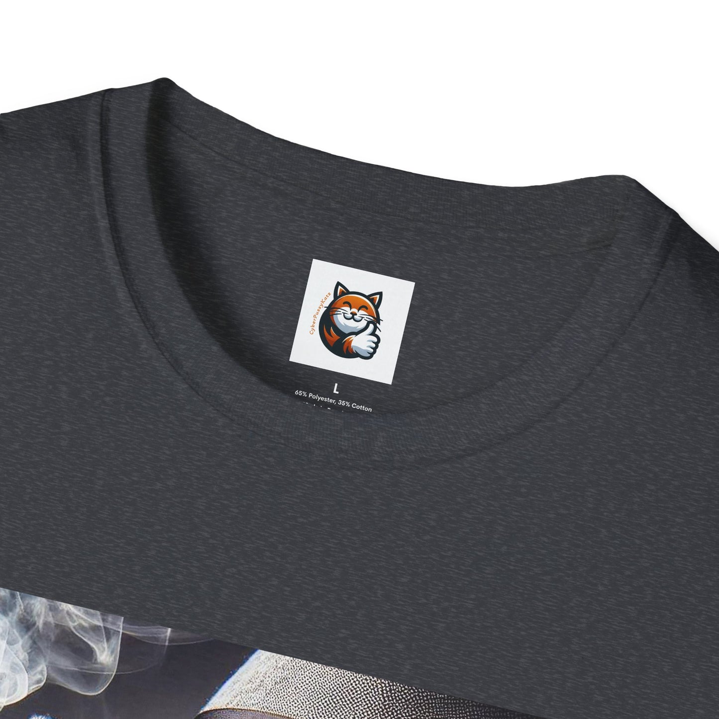 Selkirk Rex Cat T-Shirt cigar smoking