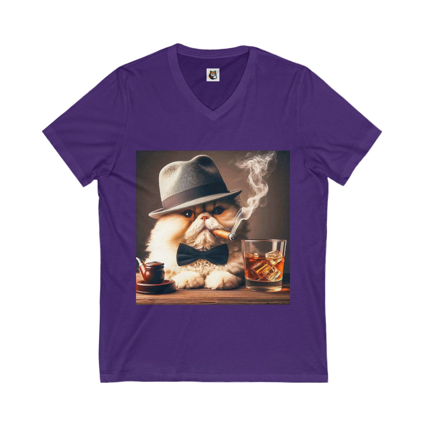 - Selkirk Rex Design V-Neck drinking